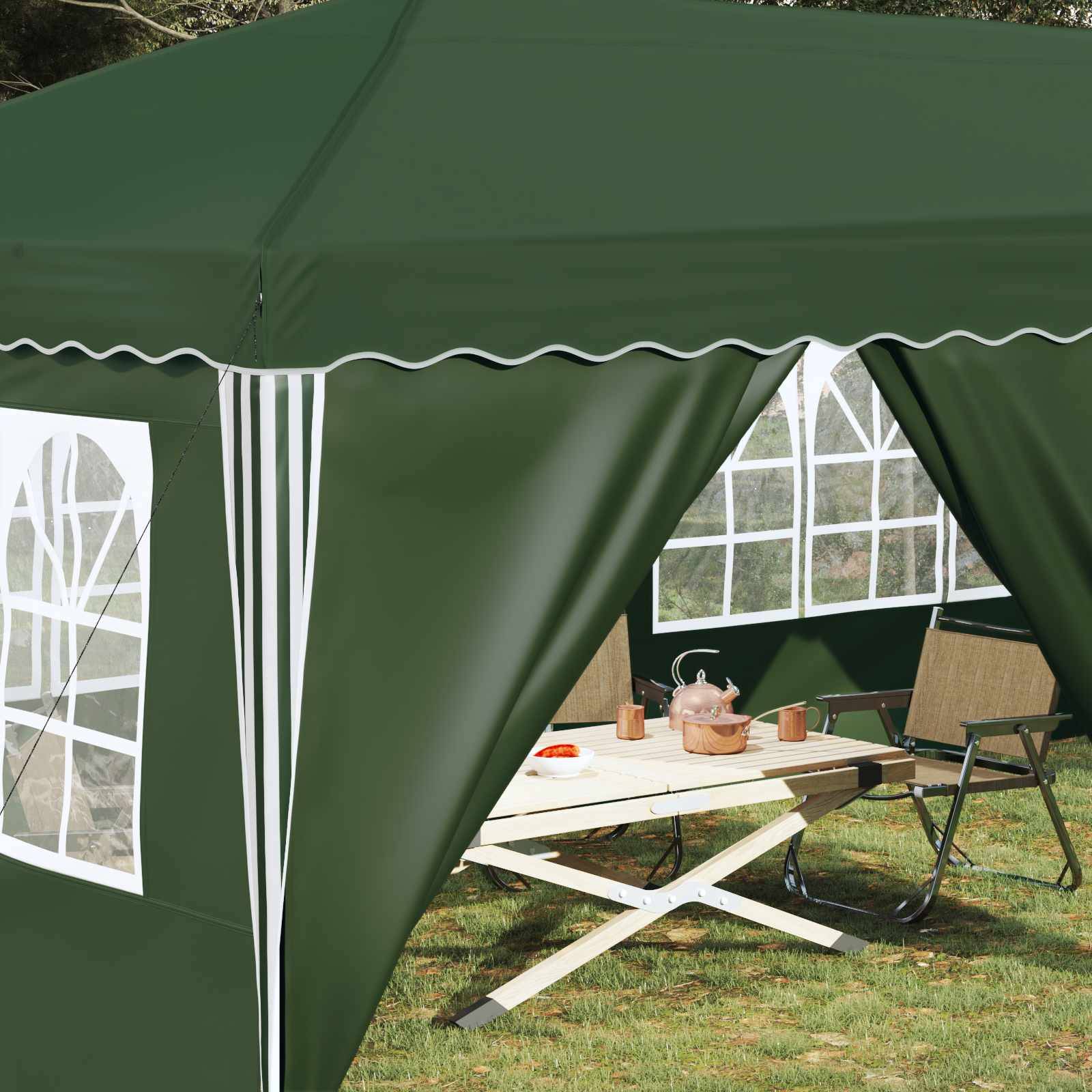 vidaXL Pop-up Partyzelt 575 x 288 x 245 cm Grün