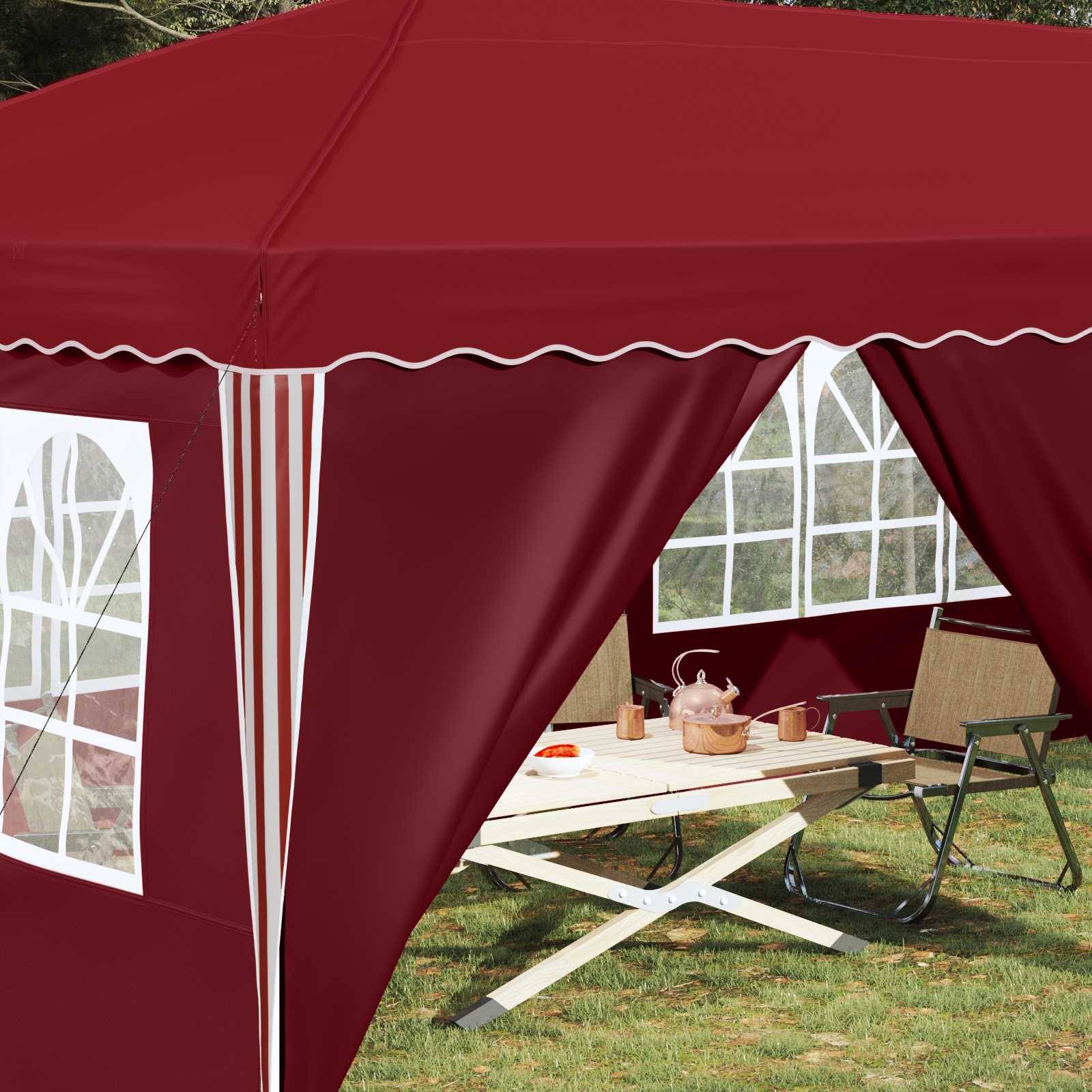 vidaXL Pop-up Partyzelt 575 x 288 x 245 cm Bordeauxrot