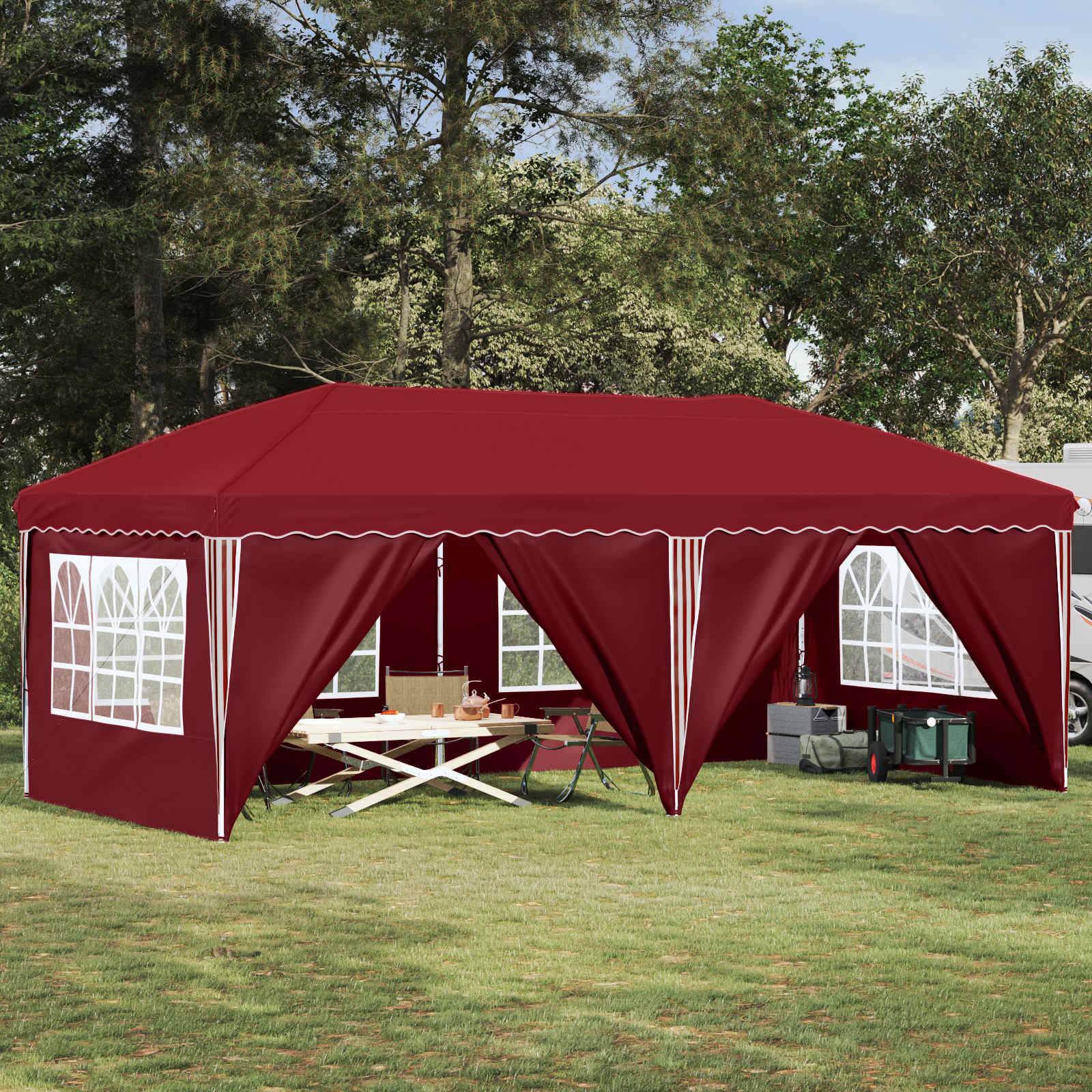 vidaXL Pop-up Partyzelt 575 x 288 x 245 cm Bordeauxrot