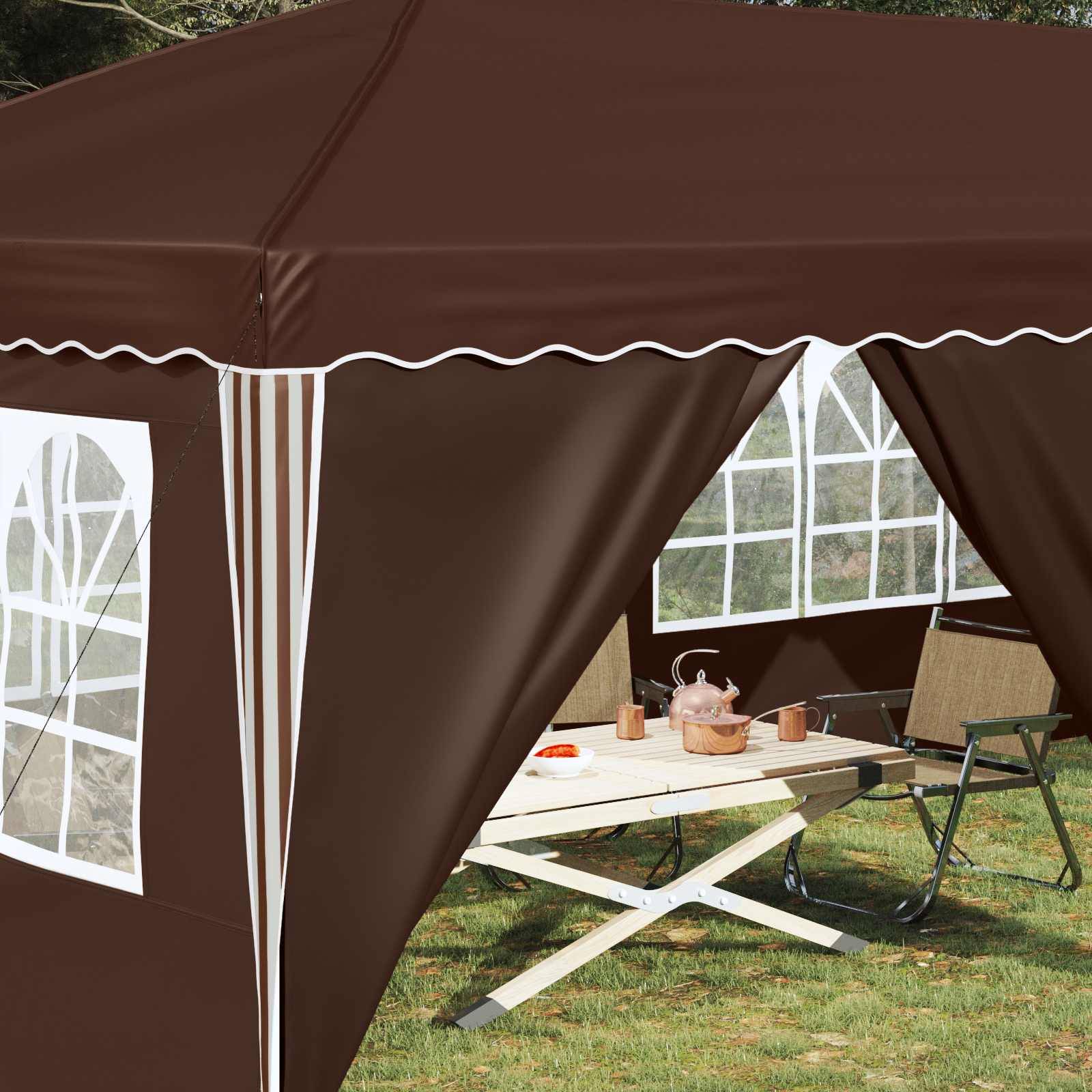 vidaXL Pop-up Partyzelt 575 x 288 x 245 cm Braun
