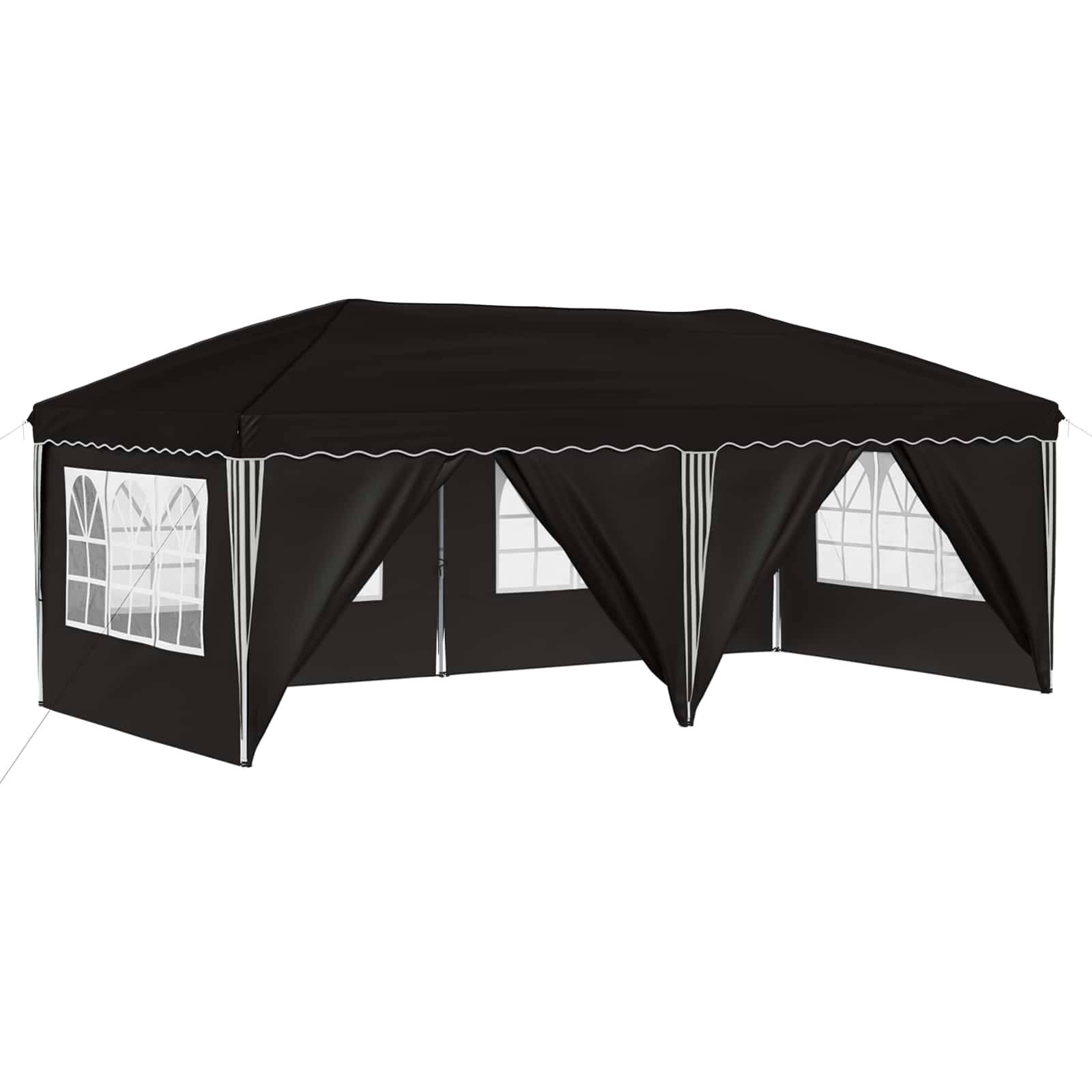 vidaXL Pop-up Partyzelt 575 x 288 x 245 cm Schwarz