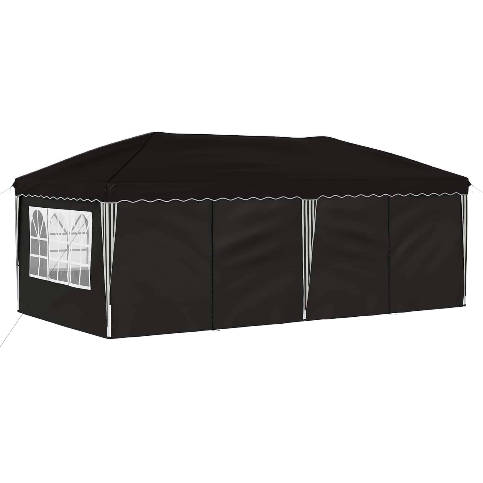vidaXL Pop-up Partyzelt 575 x 288 x 245 cm Schwarz