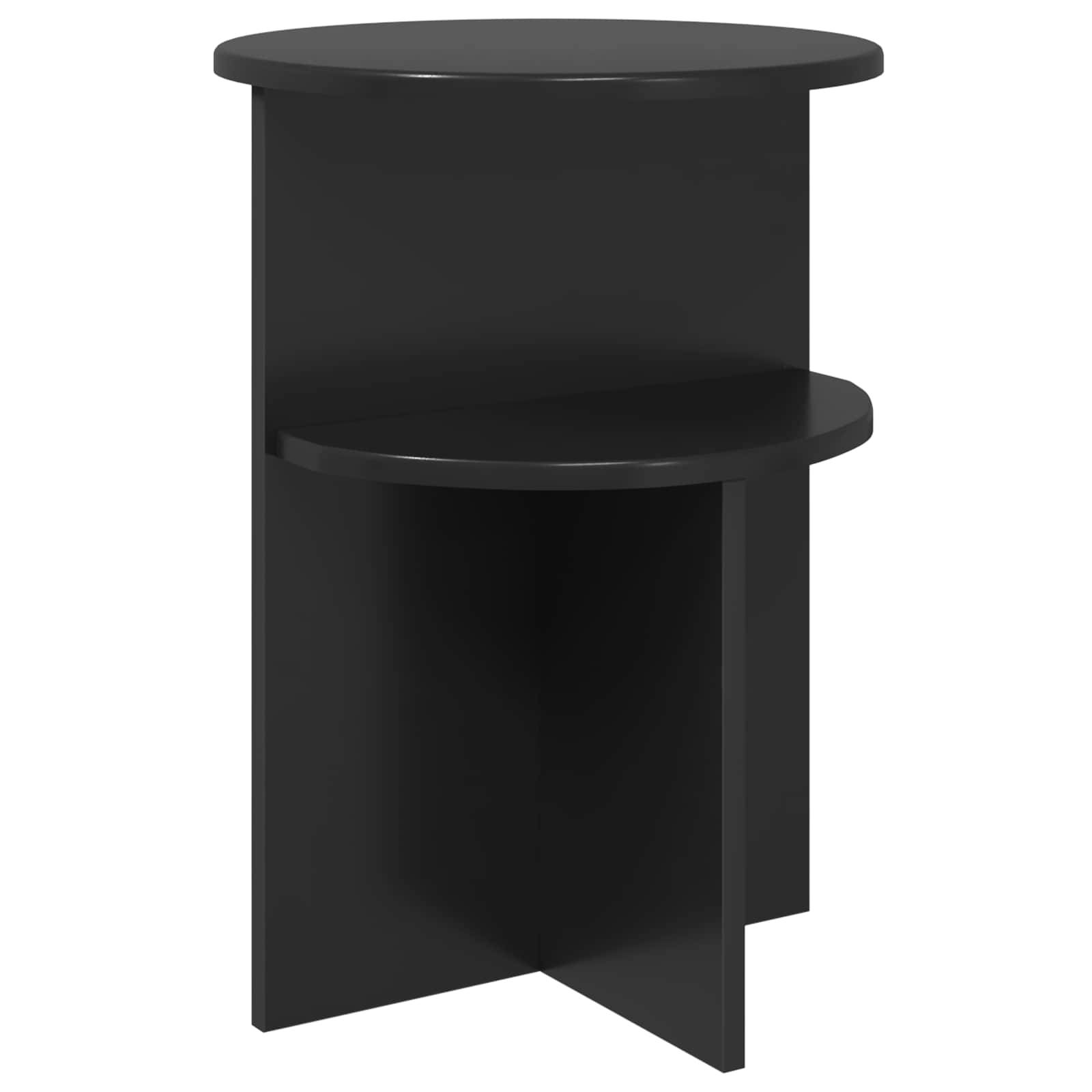 vidaXL Beistelltisch Schwarze Eiche Ø 39,5 x 55 cm Holzwerkstoff