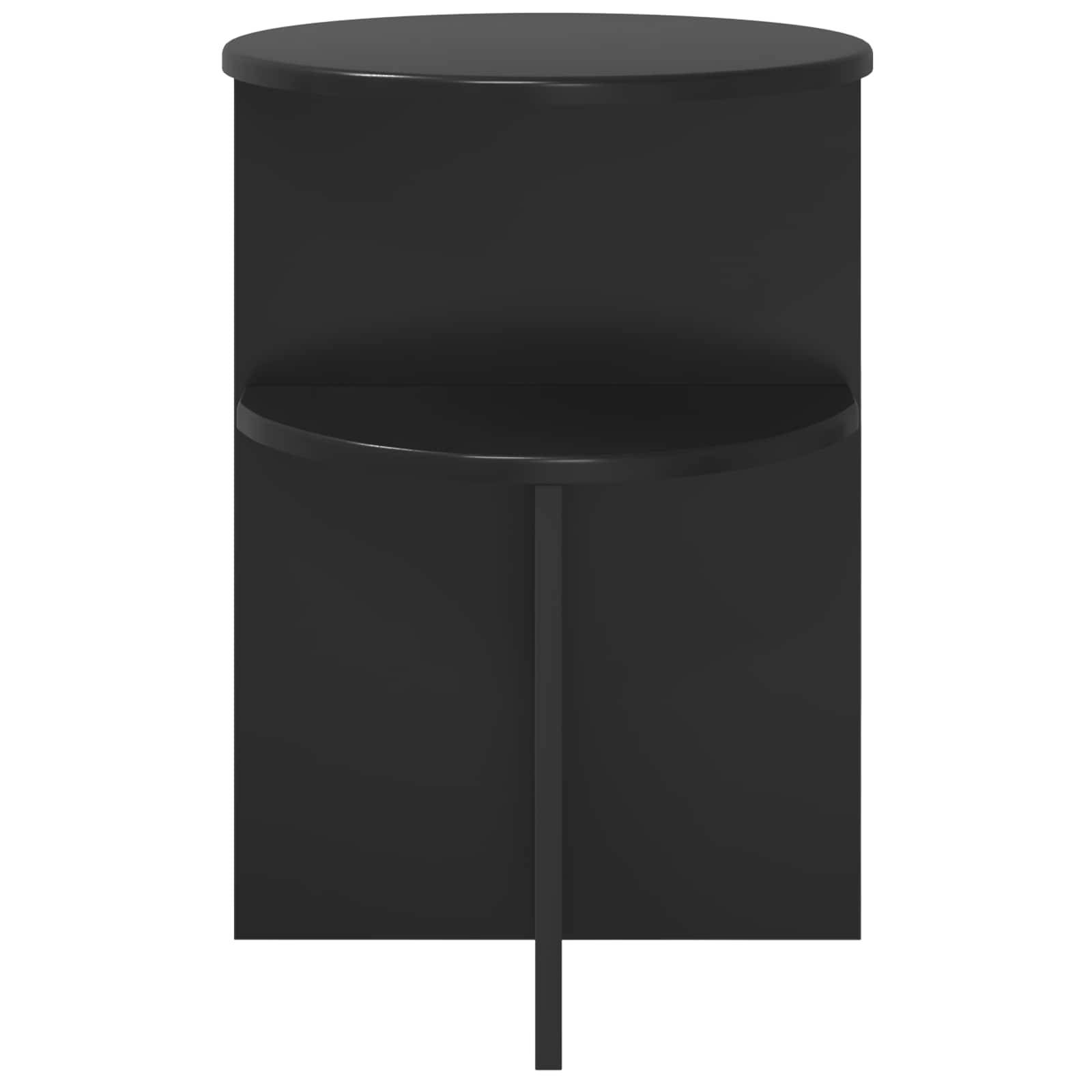 vidaXL Beistelltisch Schwarze Eiche Ø 39,5 x 55 cm Holzwerkstoff