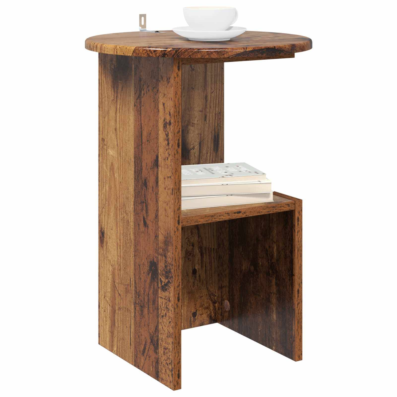 vidaXL Beistelltisch Altholz Ø 39,5 x 55 cm Holzwerkstoff
