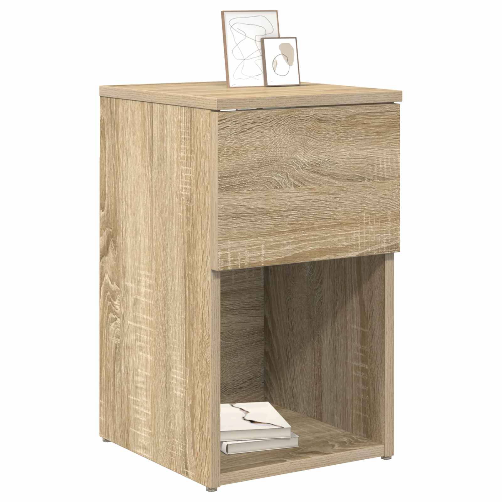 vidaXL Bettschrank Sonoma-Eiche 29 x 31,5 x 49 cm Holzwerkstoff