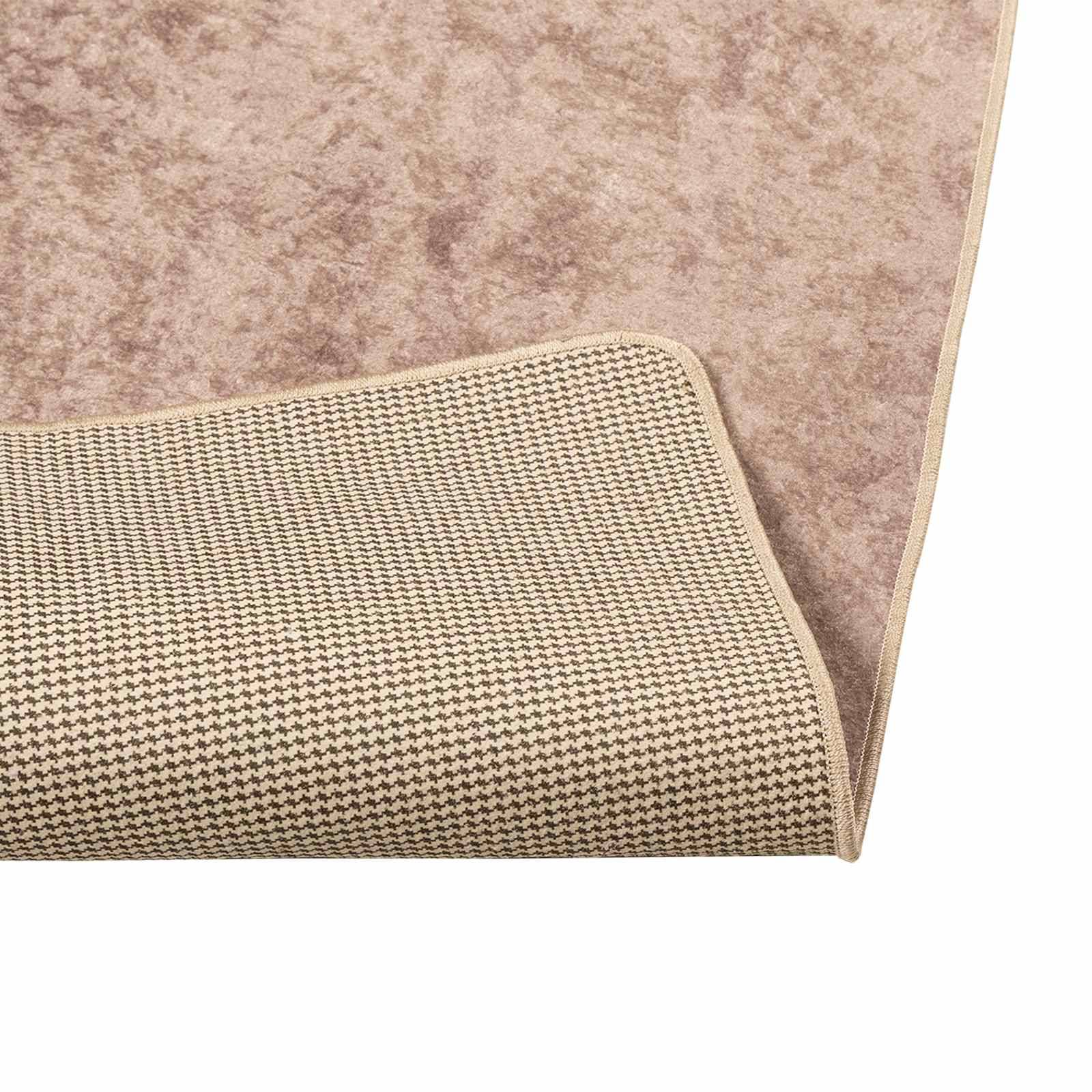 vidaXL Teppichläufer MARSA Sand 100 x 150 cm Polyester und PVC