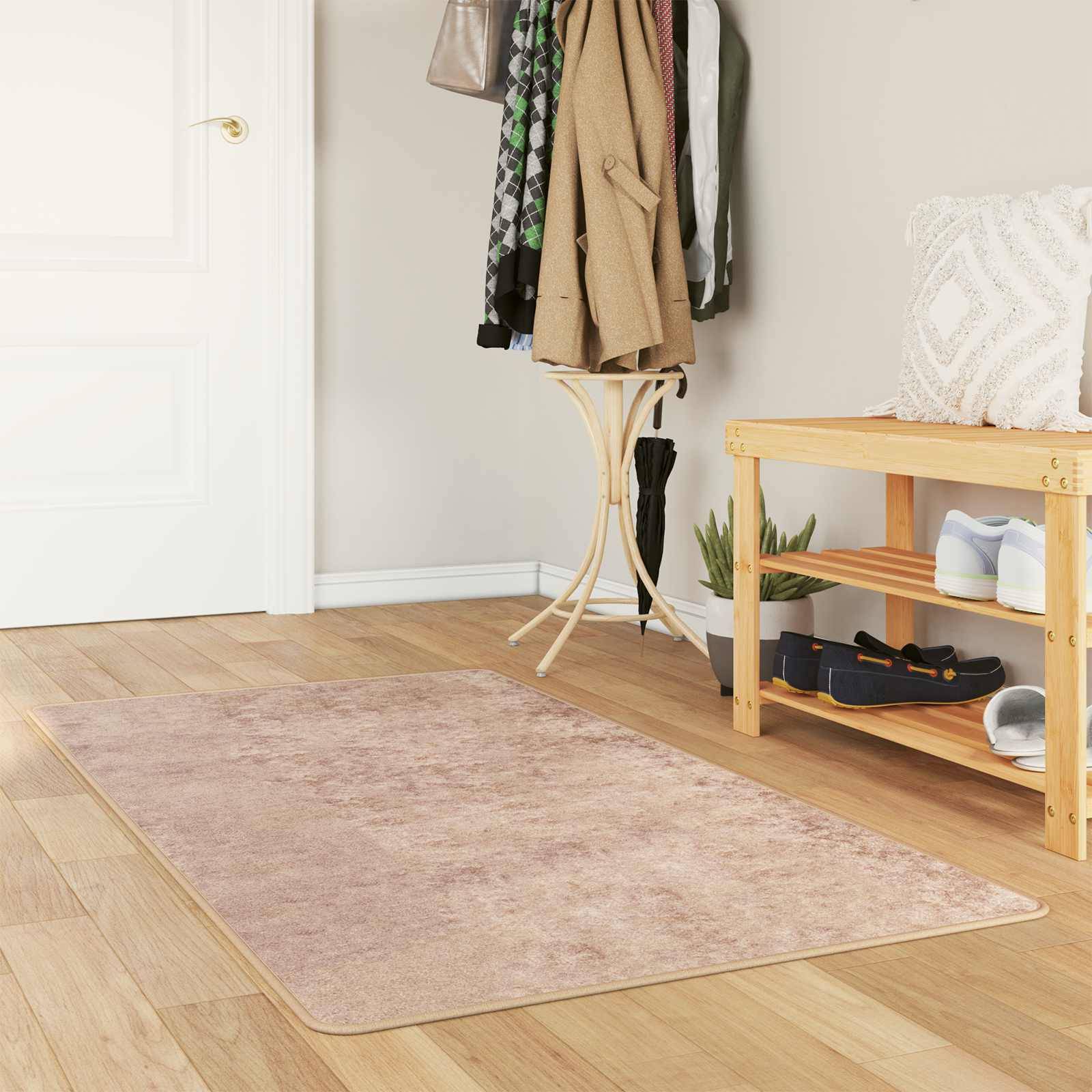 vidaXL Teppichläufer MARSA Sand 100 x 150 cm Polyester und PVC
