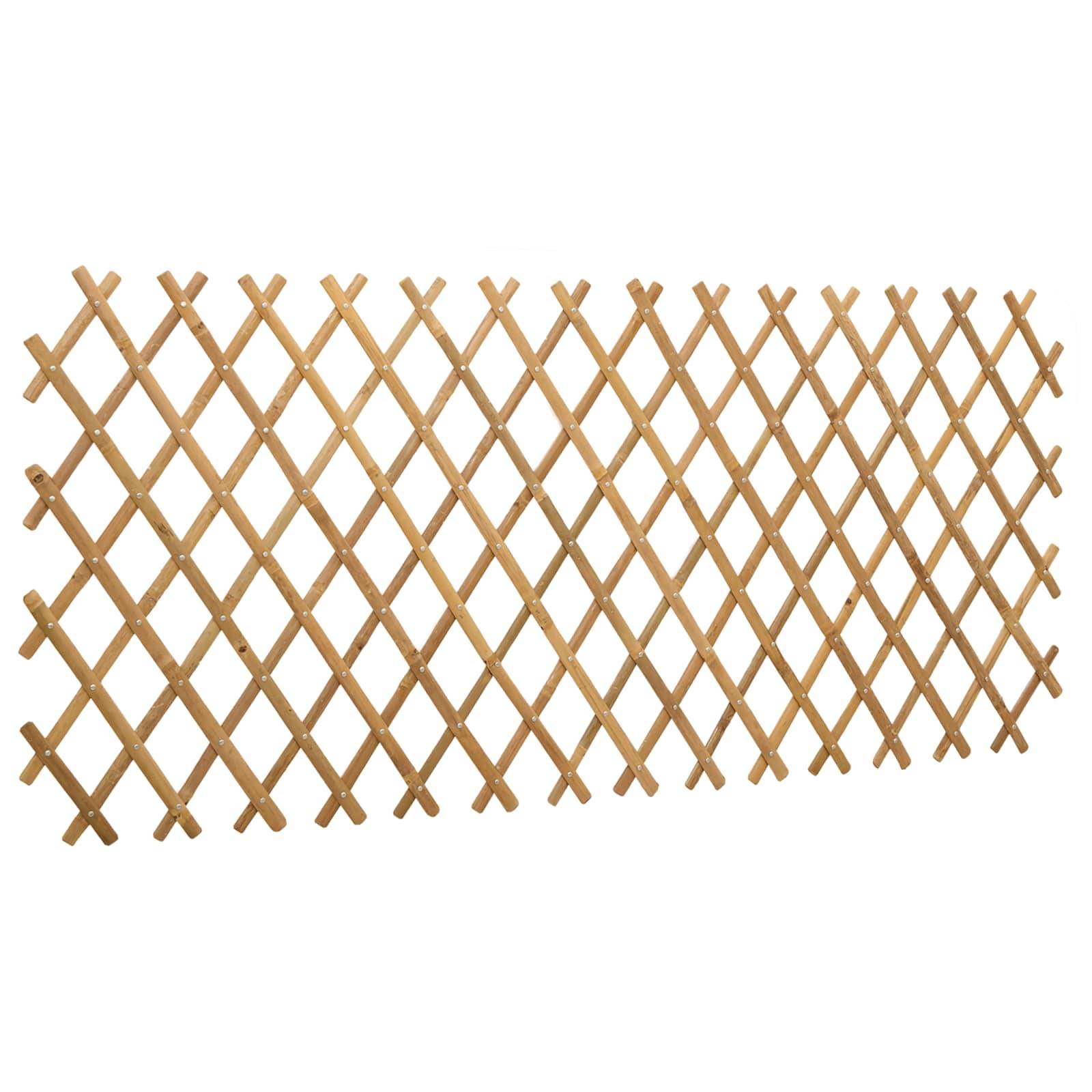 vidaXL Erweiterbares Spalierzaun 2 pcs Hellbraun 100 x 105 cm Bambus