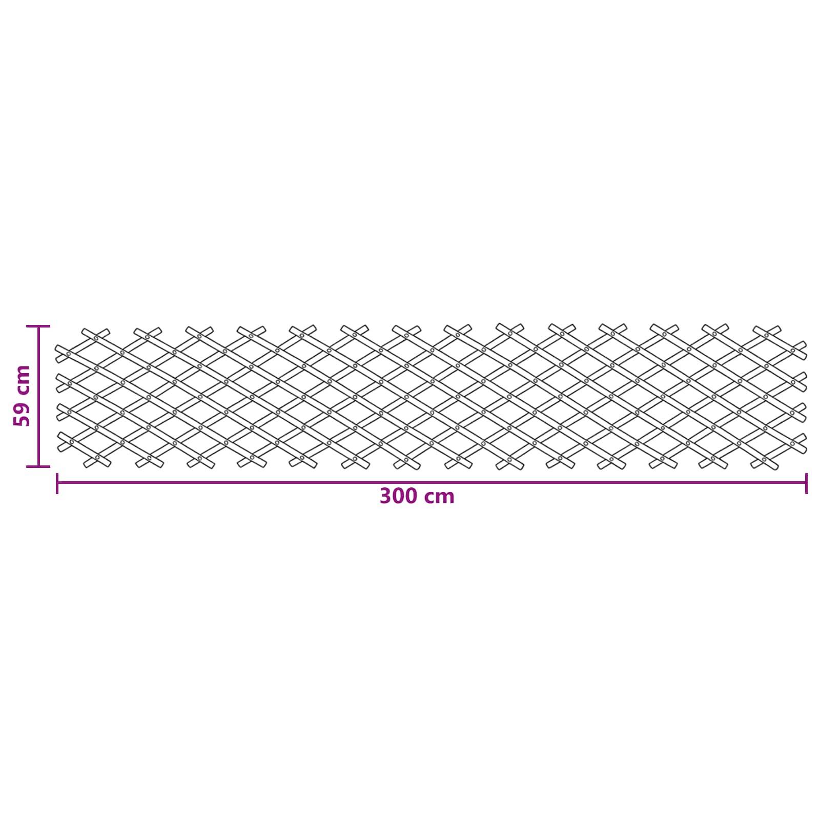 vidaXL Erweiterbares Spalierzaun 2 pcs Hellbraun 100 x 105 cm Bambus
