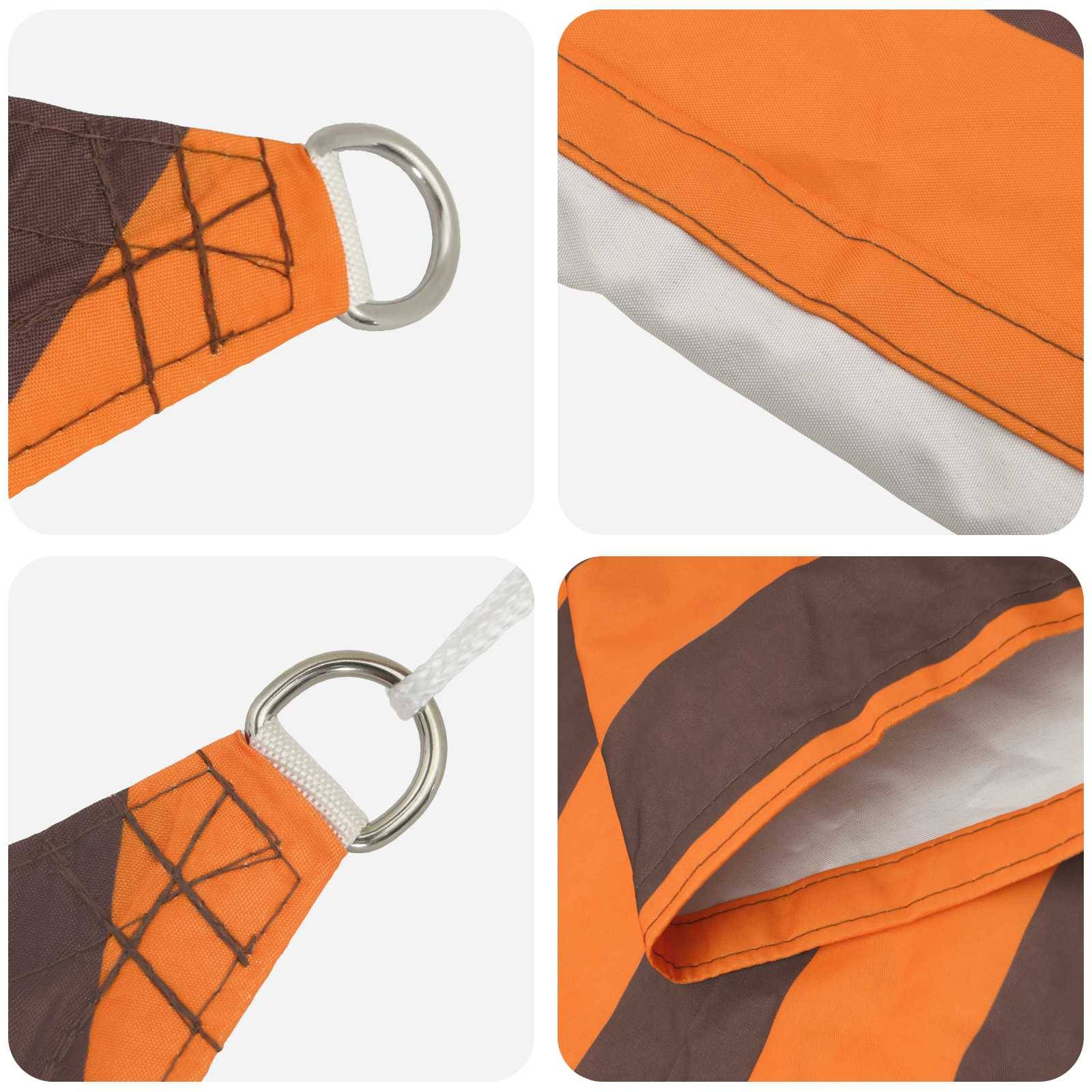 vidaXL Sonnensegel Orange und Braun 3,6 x 3,6 m 100 % Polyester Oxford
