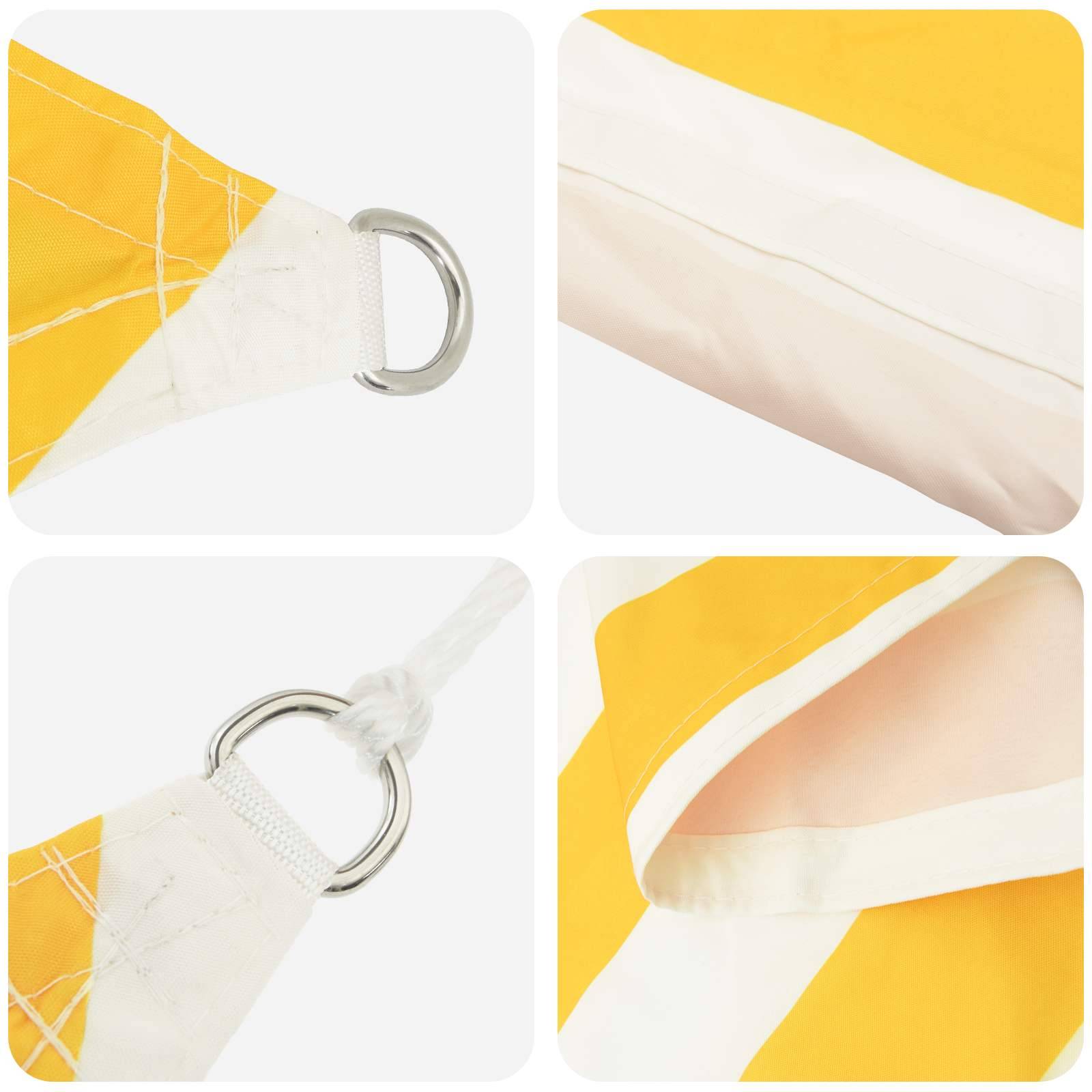 vidaXL Sonnensegel Gelb und Weiß 4 x 5 x 6,4 m 100 % Polyester Oxford