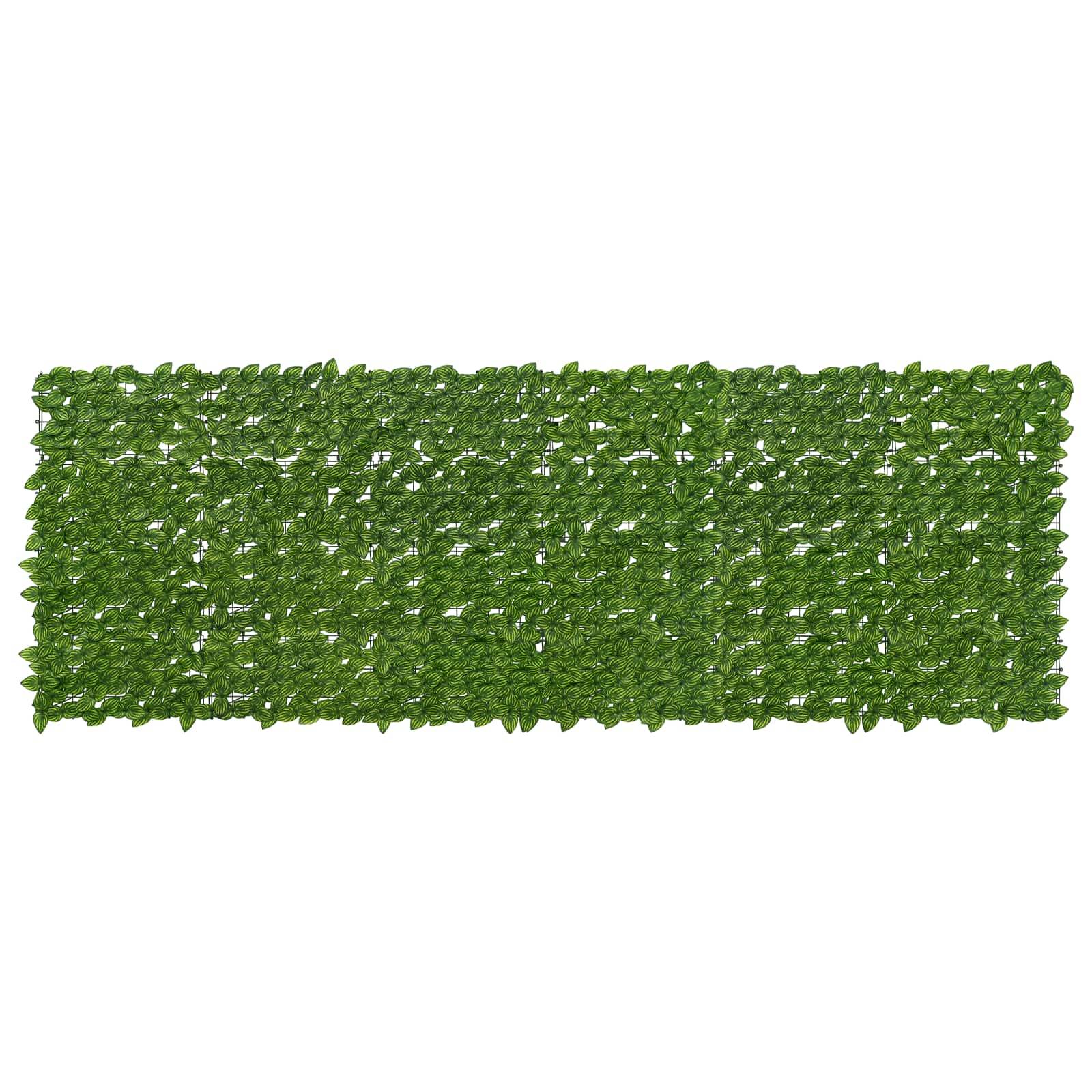 vidaXL Balkonsichtschutz mit Blättern Grün und Gelb 300 x 100 cm
