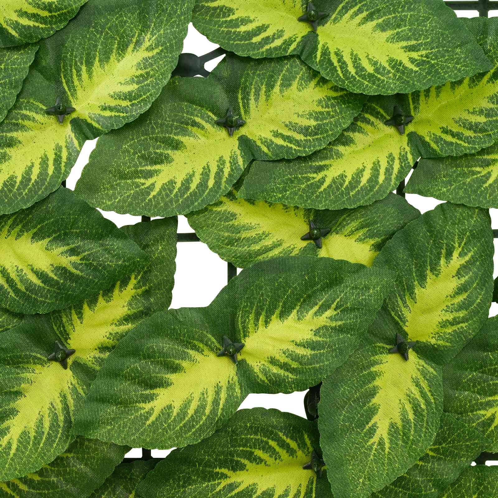vidaXL Balkonsichtschutz mit Blättern Grün und Gelb 300 x 100 cm
