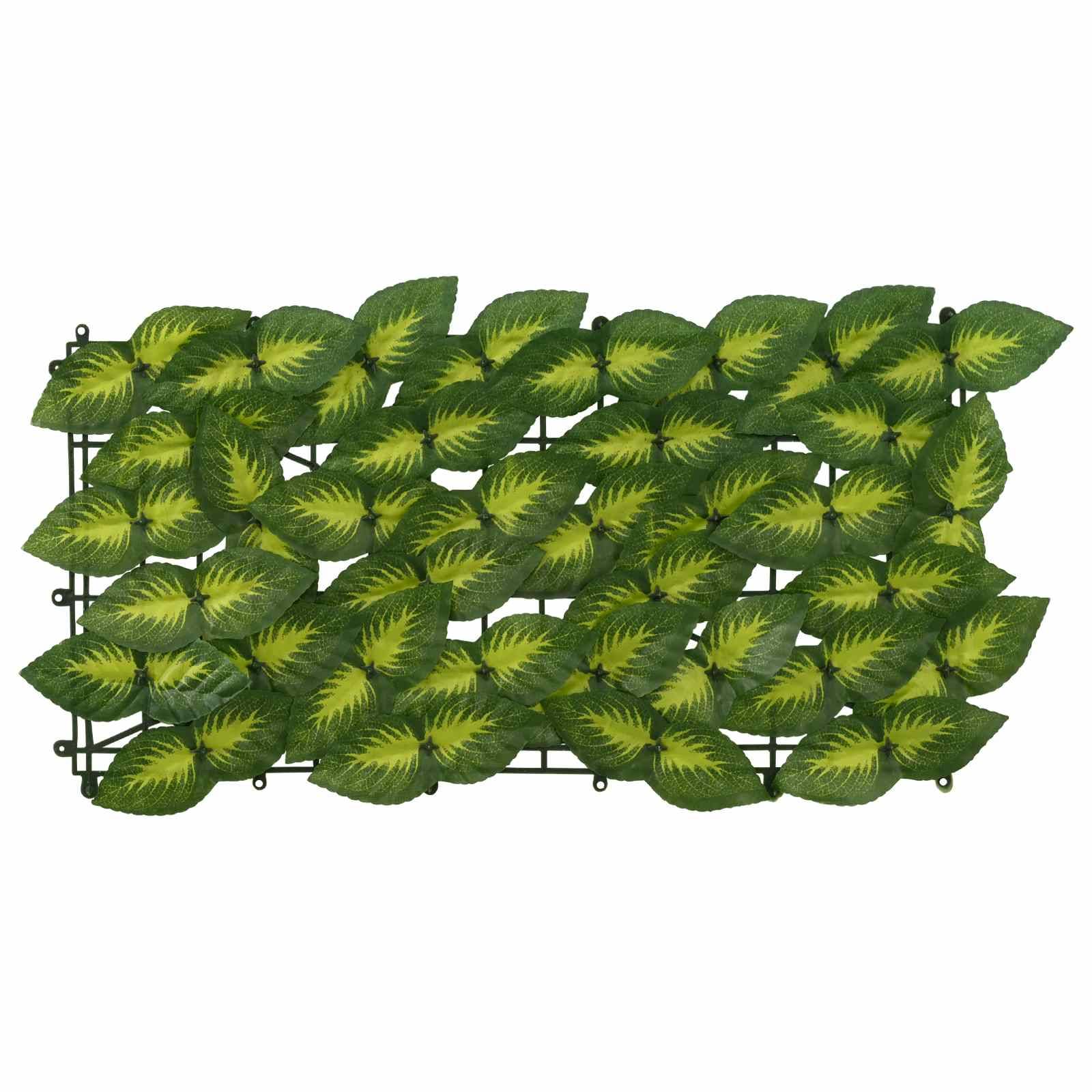 vidaXL Balkonsichtschutz mit Blättern Grün und Gelb 300 x 100 cm