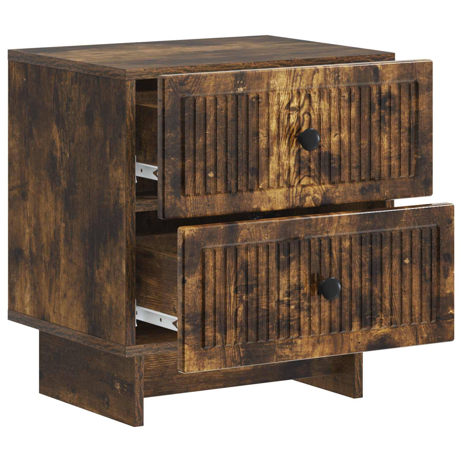 vidaXL Nachttisch Geräucherte Eiche 43 x 34,5 x 47,5 cm Holzwerkstoff