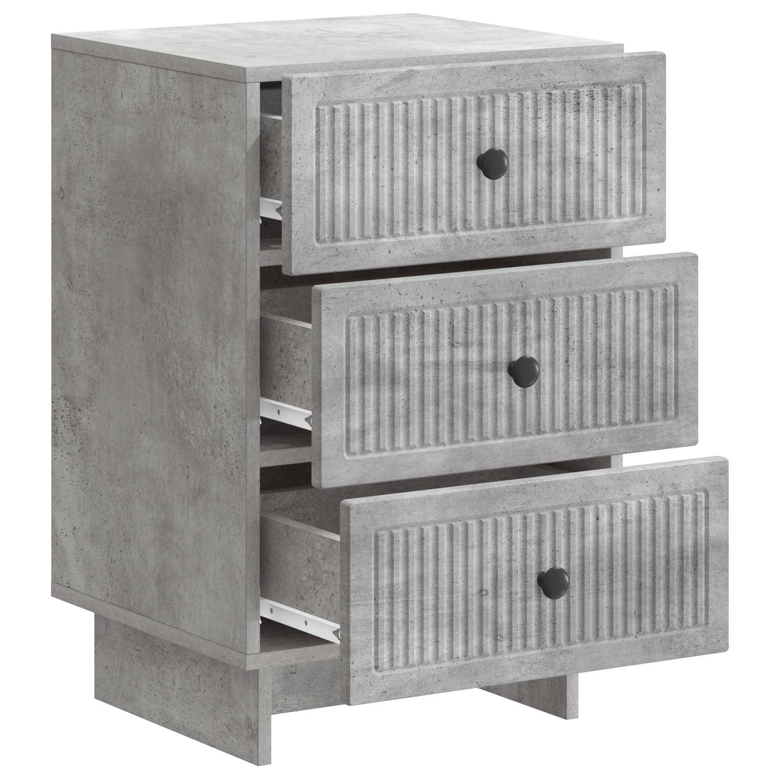 vidaXL Nachttisch Betongrau 43 x 41 x 66,5 cm Holzwerkstoff