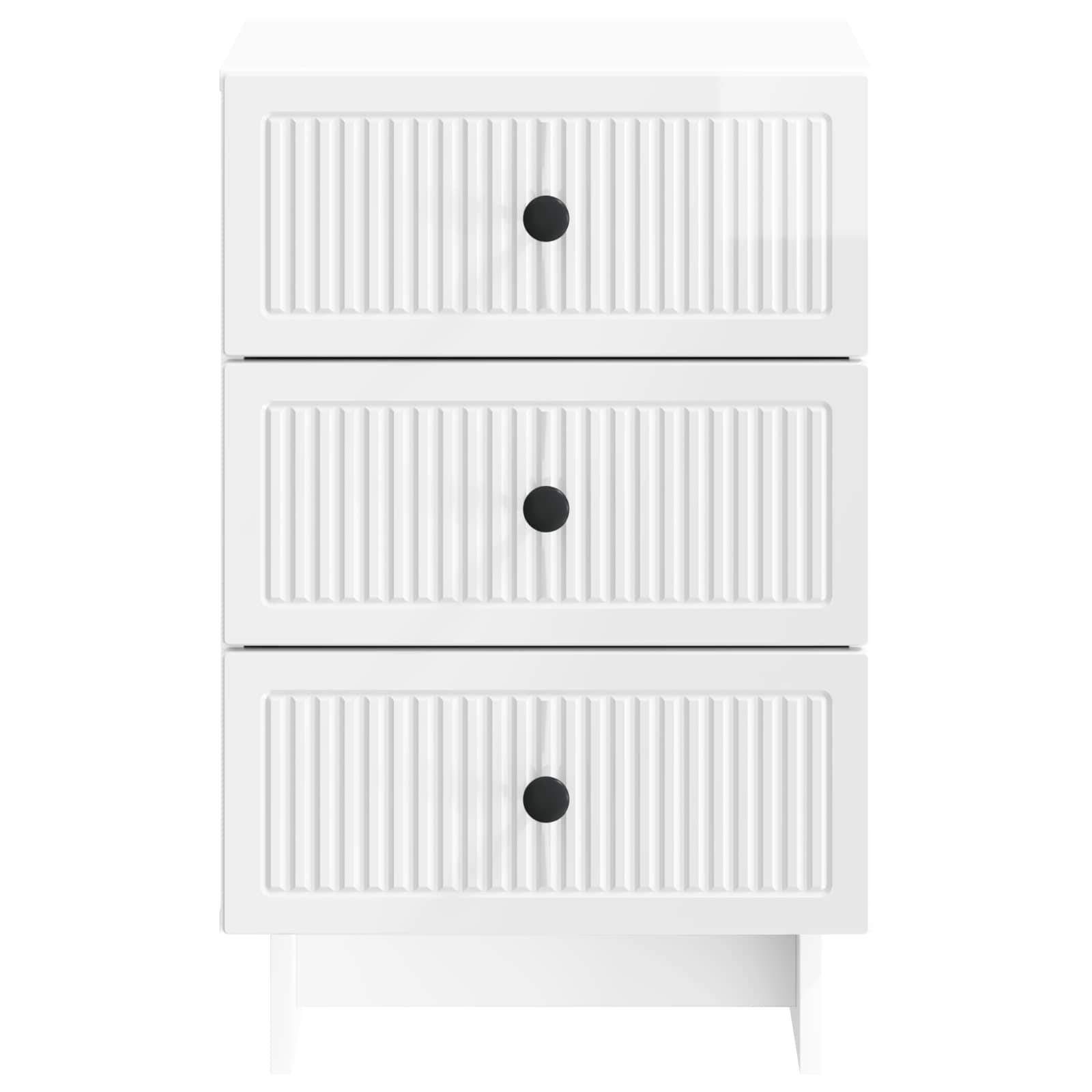 vidaXL Nachttisch Hochglanz Weiß 43 x 41 x 66,5 cm Holzwerkstoff