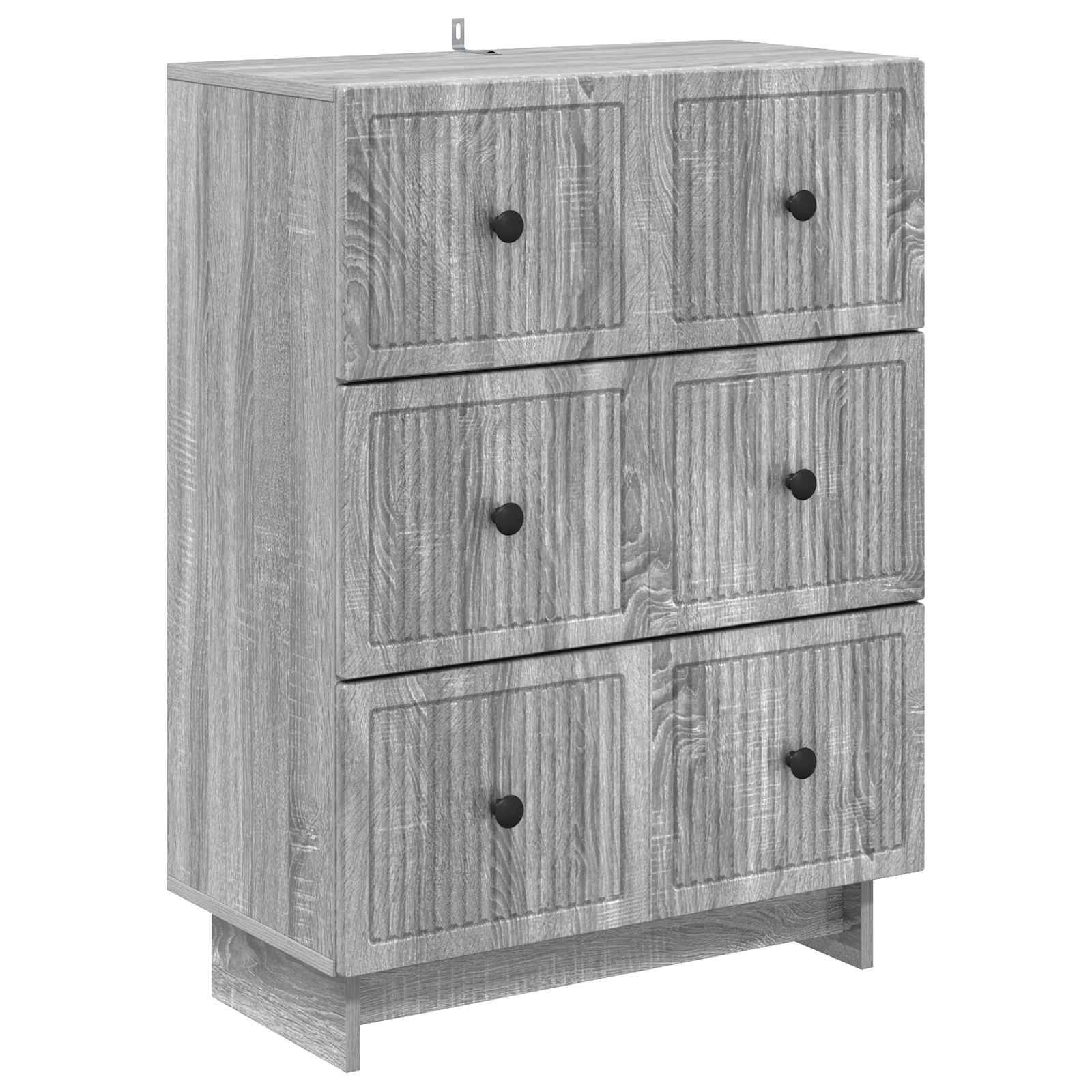 vidaXL Schubladenschrank Graues Sonoma 66 x 34,5 x 90 cm Holzwerkstoff