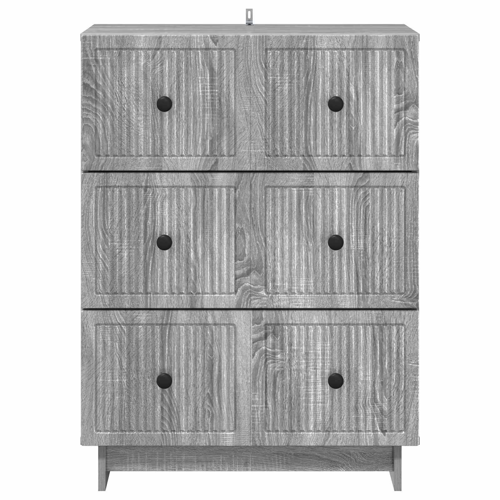 vidaXL Schubladenschrank Graues Sonoma 66 x 34,5 x 90 cm Holzwerkstoff