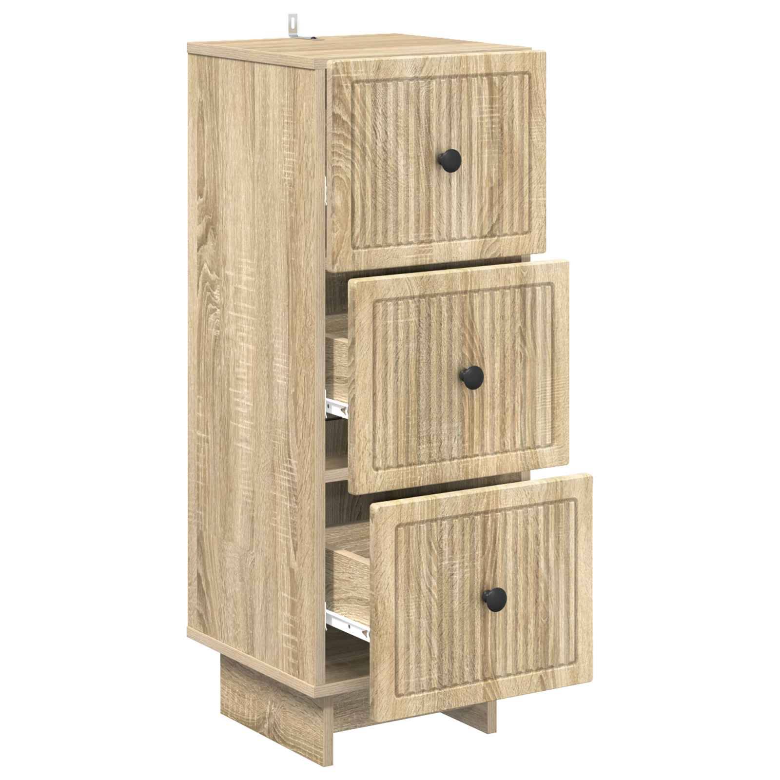 vidaXL Schubladenschrank Sonoma-Eiche 33 x 34,5 x 90 cm Holzwerkstoff