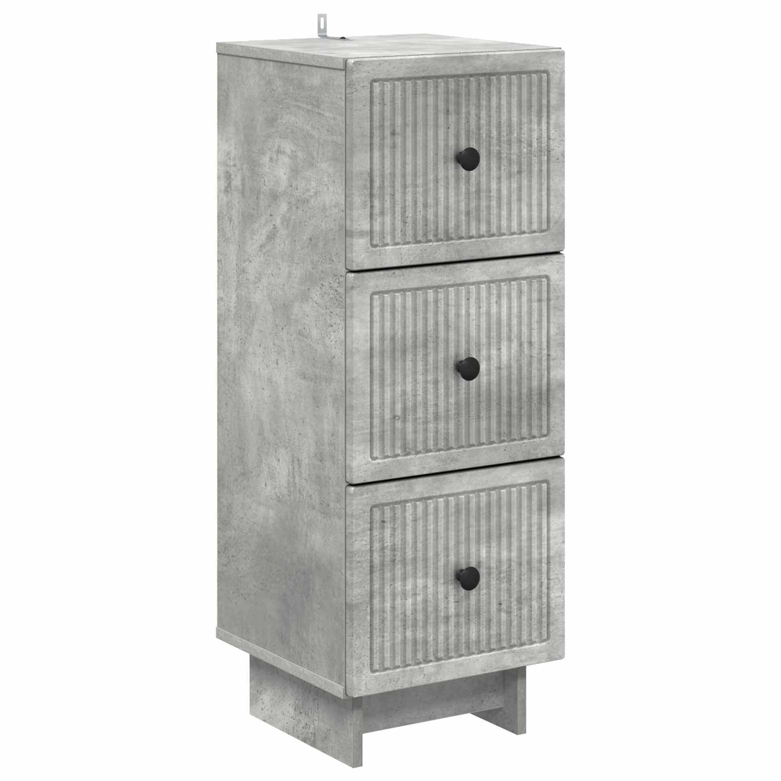 vidaXL Schubladenschrank Betongrau 33 x 34,5 x 90 cm Holzwerkstoff