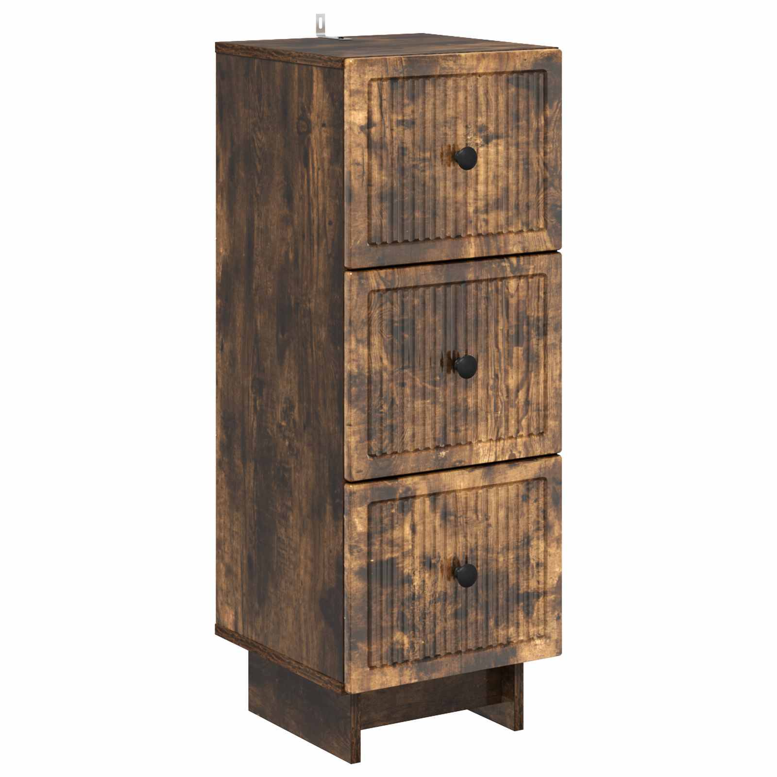 vidaXL Schubladenschrank Geräucherte Eiche 33 x 34,5 x 90 cm