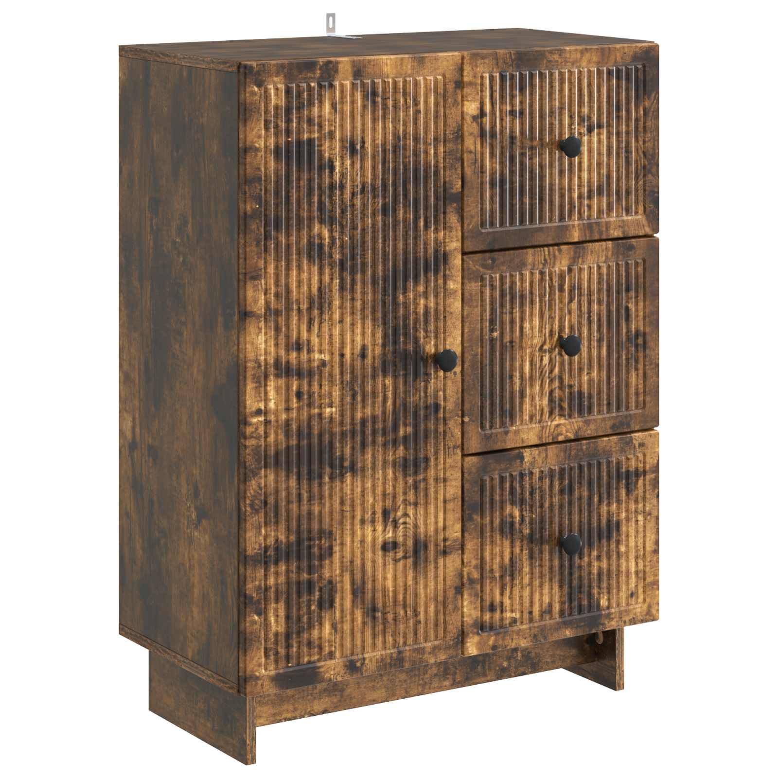vidaXL Sideboard Geräucherte Eiche 66 x 34,5 x 90 cm Holzwerkstoff
