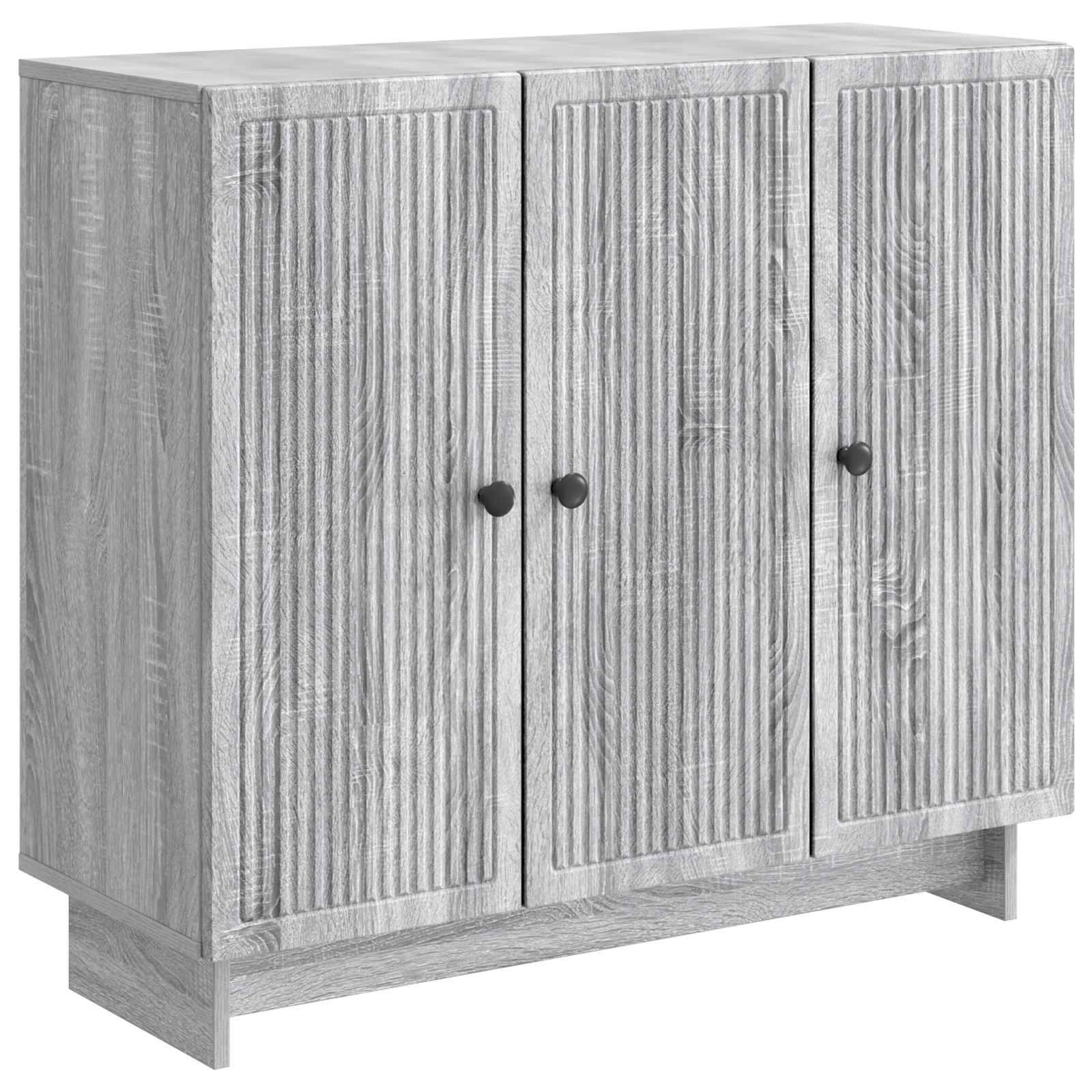 vidaXL Sideboard Graues Sonoma 89 x 34,5 x 80 cm Holzwerkstoff