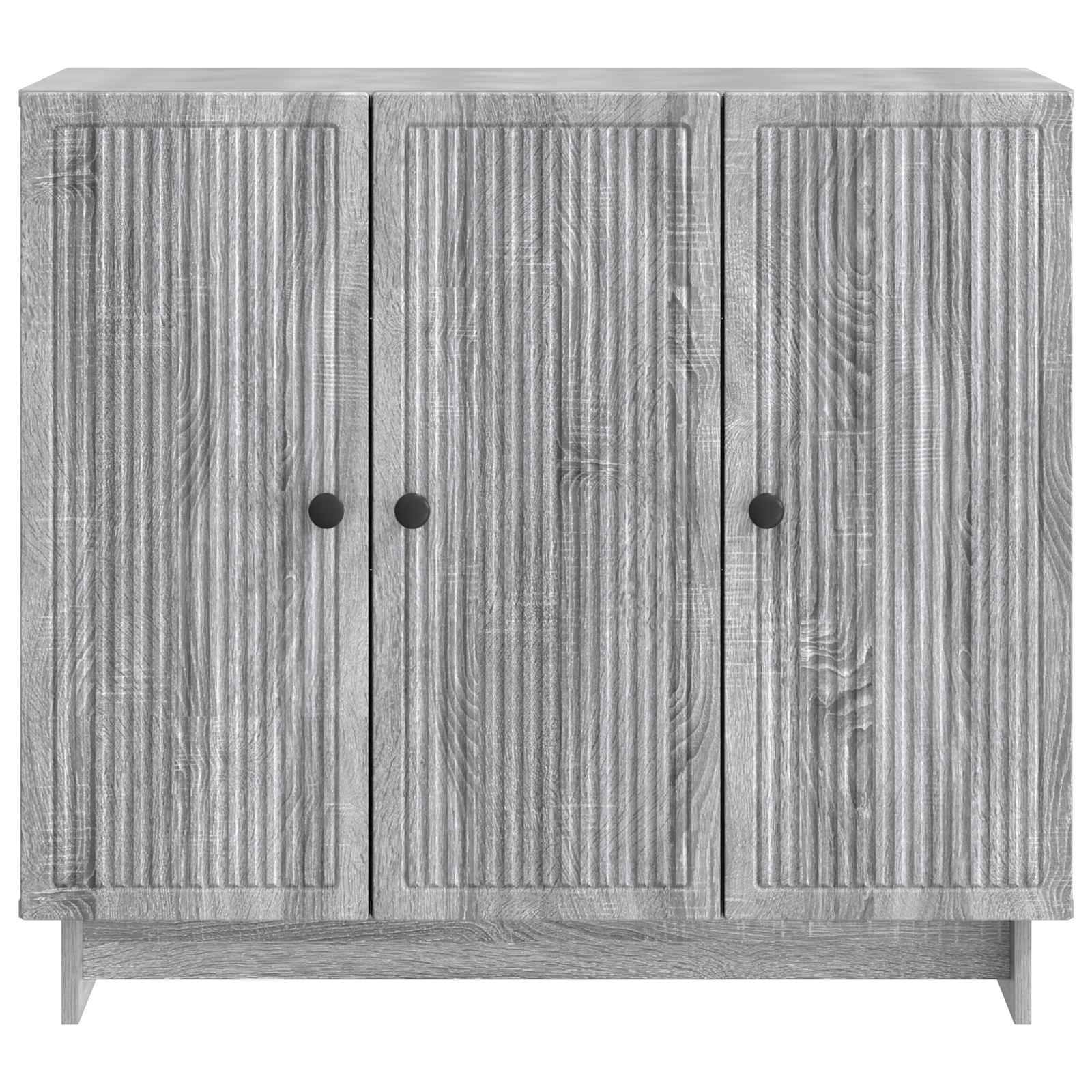 vidaXL Sideboard Graues Sonoma 89 x 34,5 x 80 cm Holzwerkstoff