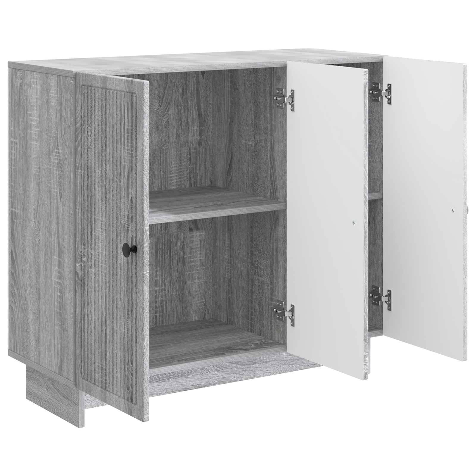 vidaXL Sideboard Graues Sonoma 89 x 34,5 x 80 cm Holzwerkstoff