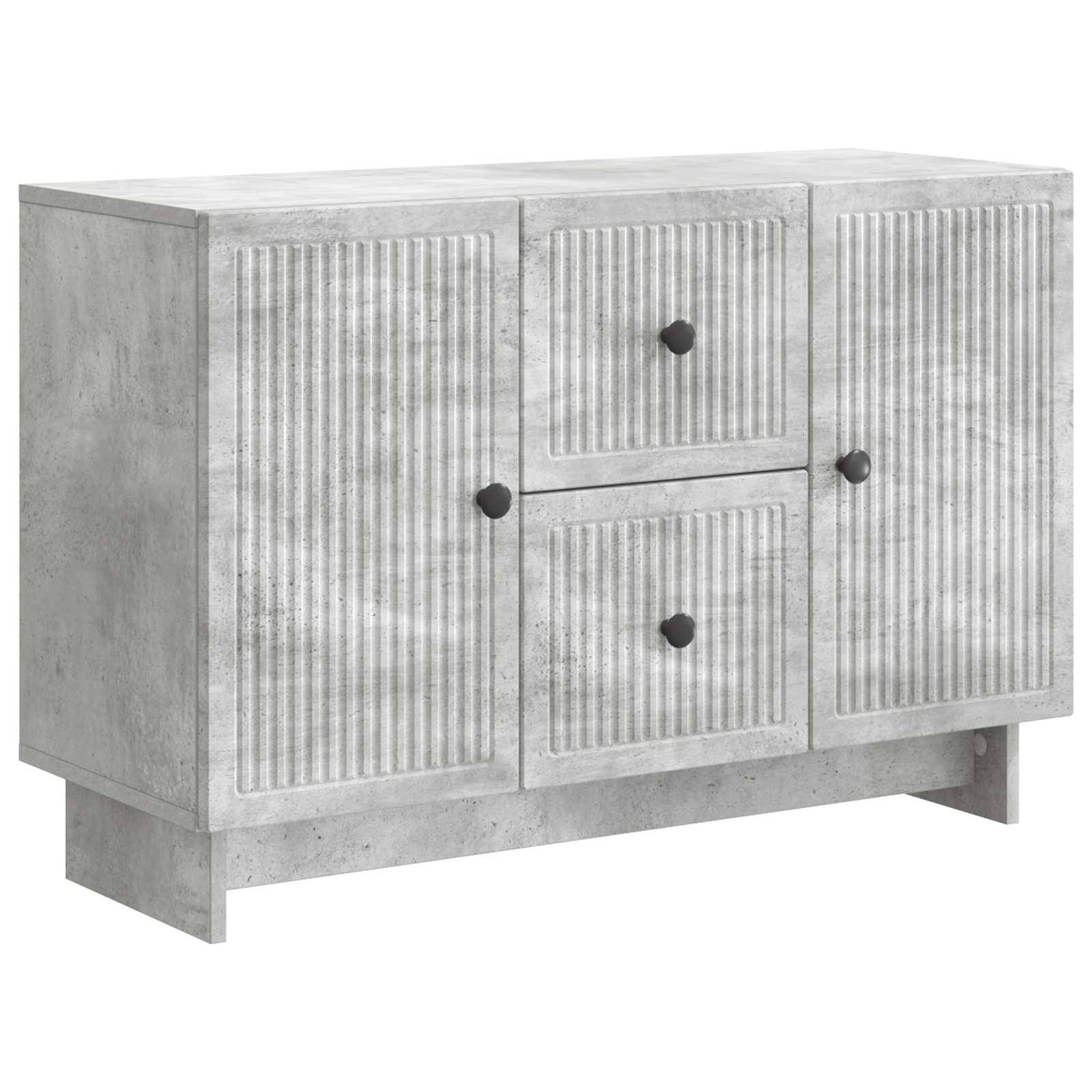 vidaXL Sideboard Betongrau 89 x 34,5 x 60 cm Holzwerkstoff