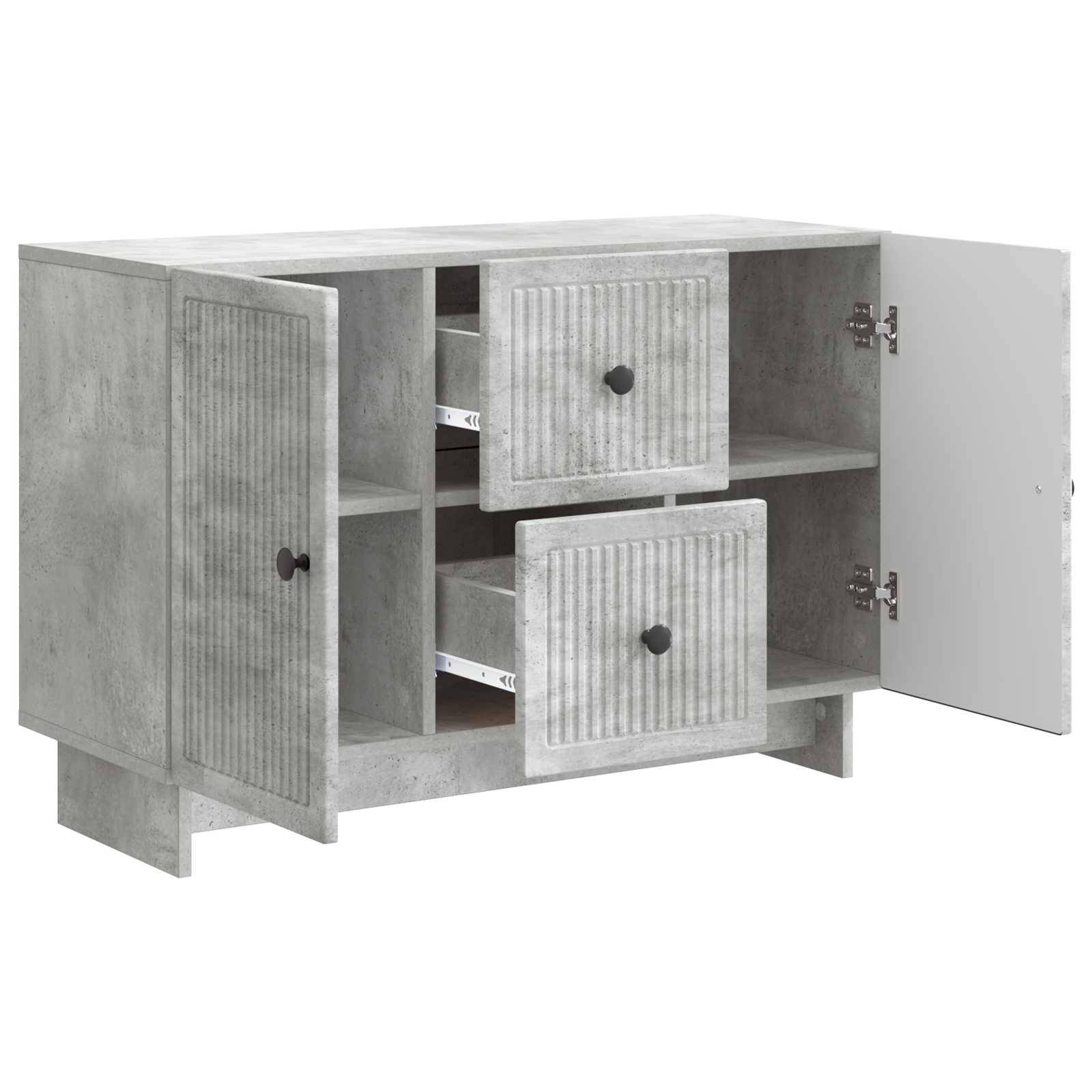 vidaXL Sideboard Betongrau 89 x 34,5 x 60 cm Holzwerkstoff