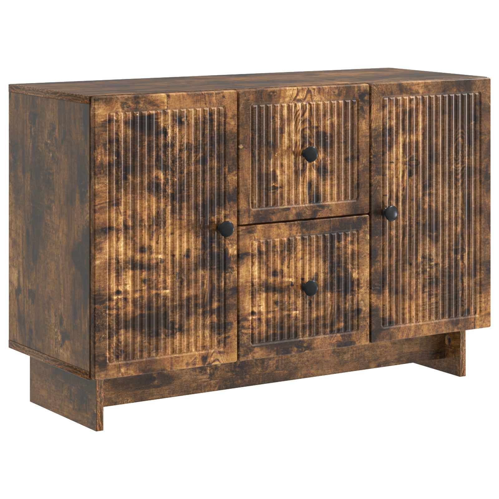 vidaXL Sideboard Geräucherte Eiche 89 x 34,5 x 60 cm Holzwerkstoff
