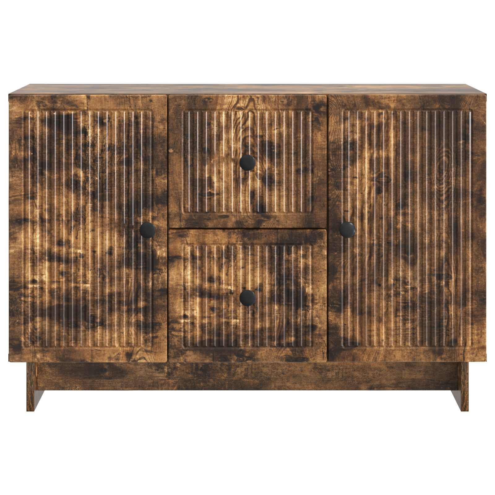 vidaXL Sideboard Geräucherte Eiche 89 x 34,5 x 60 cm Holzwerkstoff