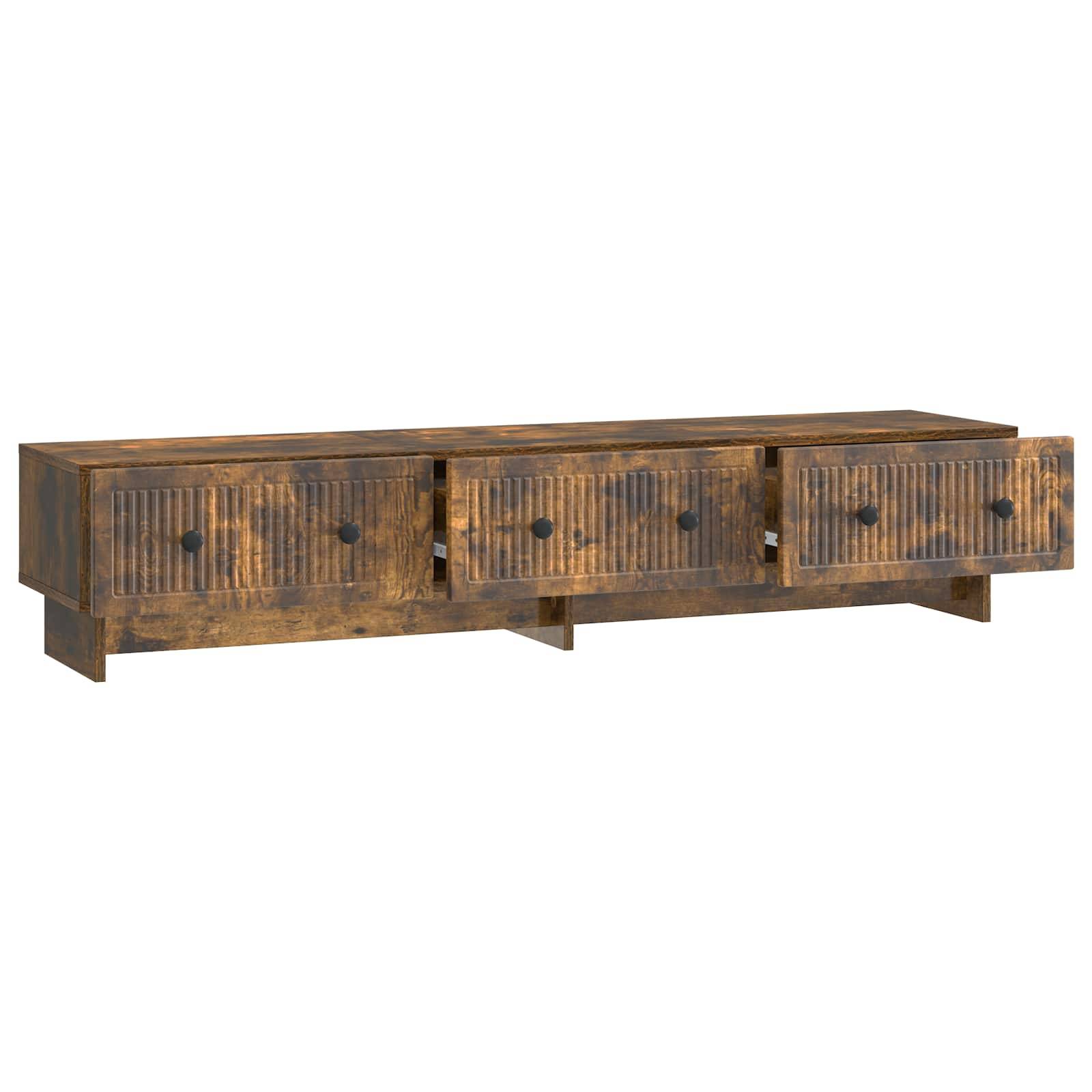 vidaXL TV-Schränk Geräucherte Eiche 147 x 34,5 x 30 cm Holzwerkstoff