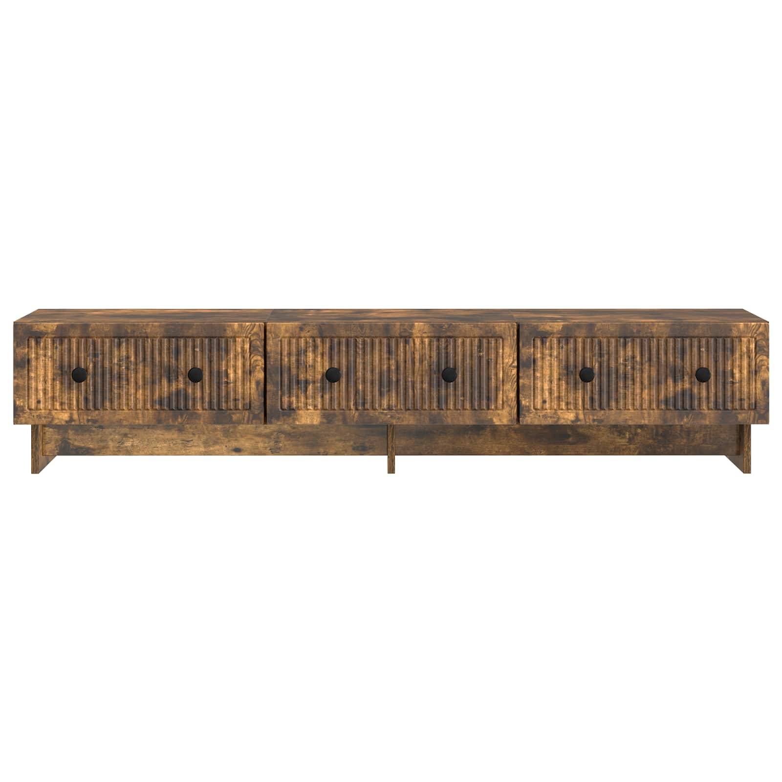 vidaXL TV-Schränk Geräucherte Eiche 147 x 34,5 x 30 cm Holzwerkstoff