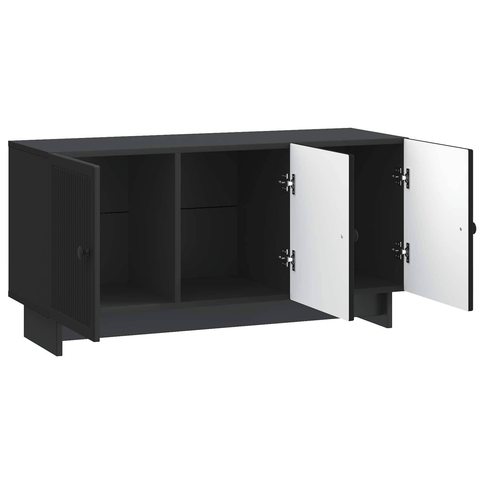 vidaXL TV-Schränk Schwarz 99 x 34,5 x 50 cm Holzwerkstoff