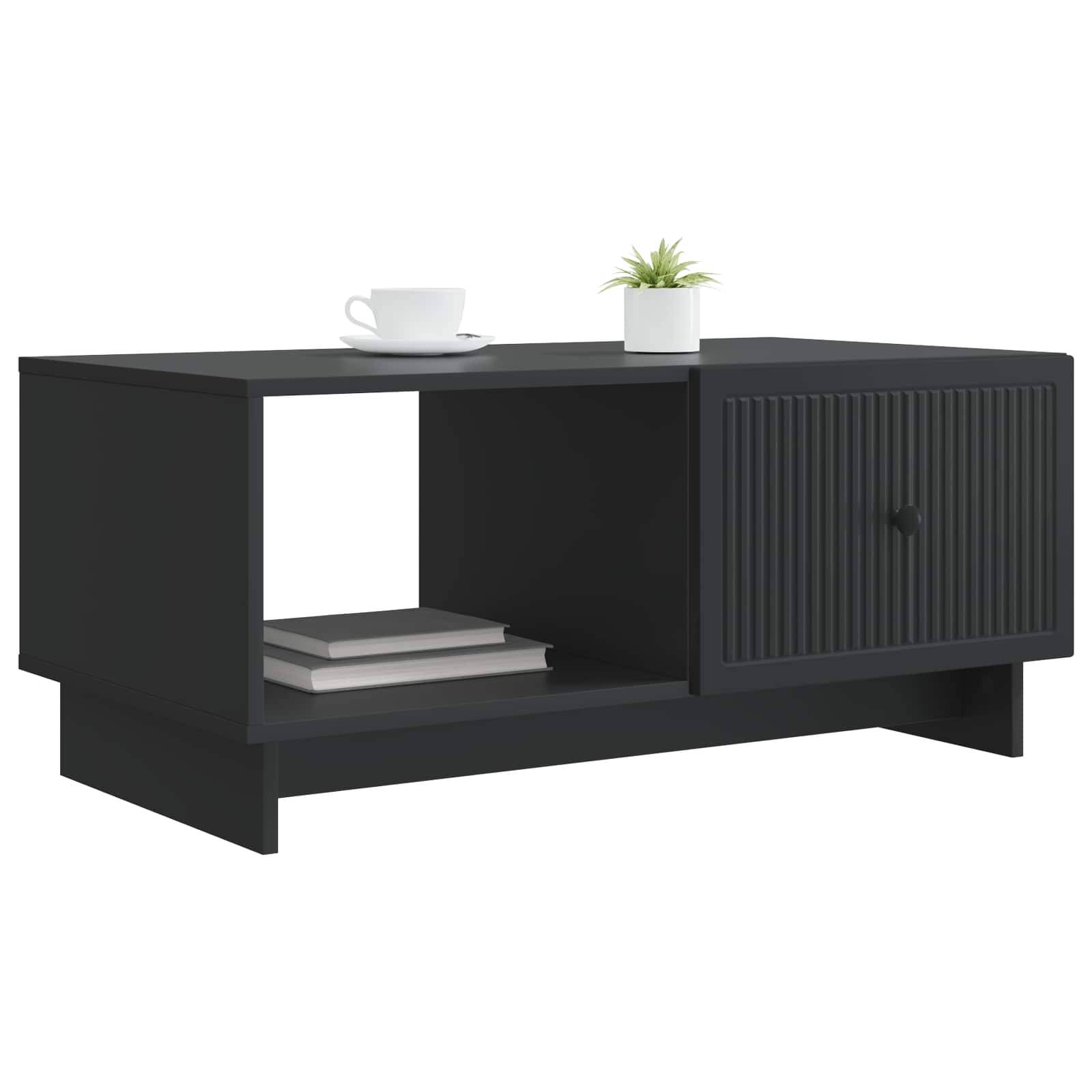 vidaXL Couchtisch Schwarz 90 x 50 x 40 cm Holzwerkstoff