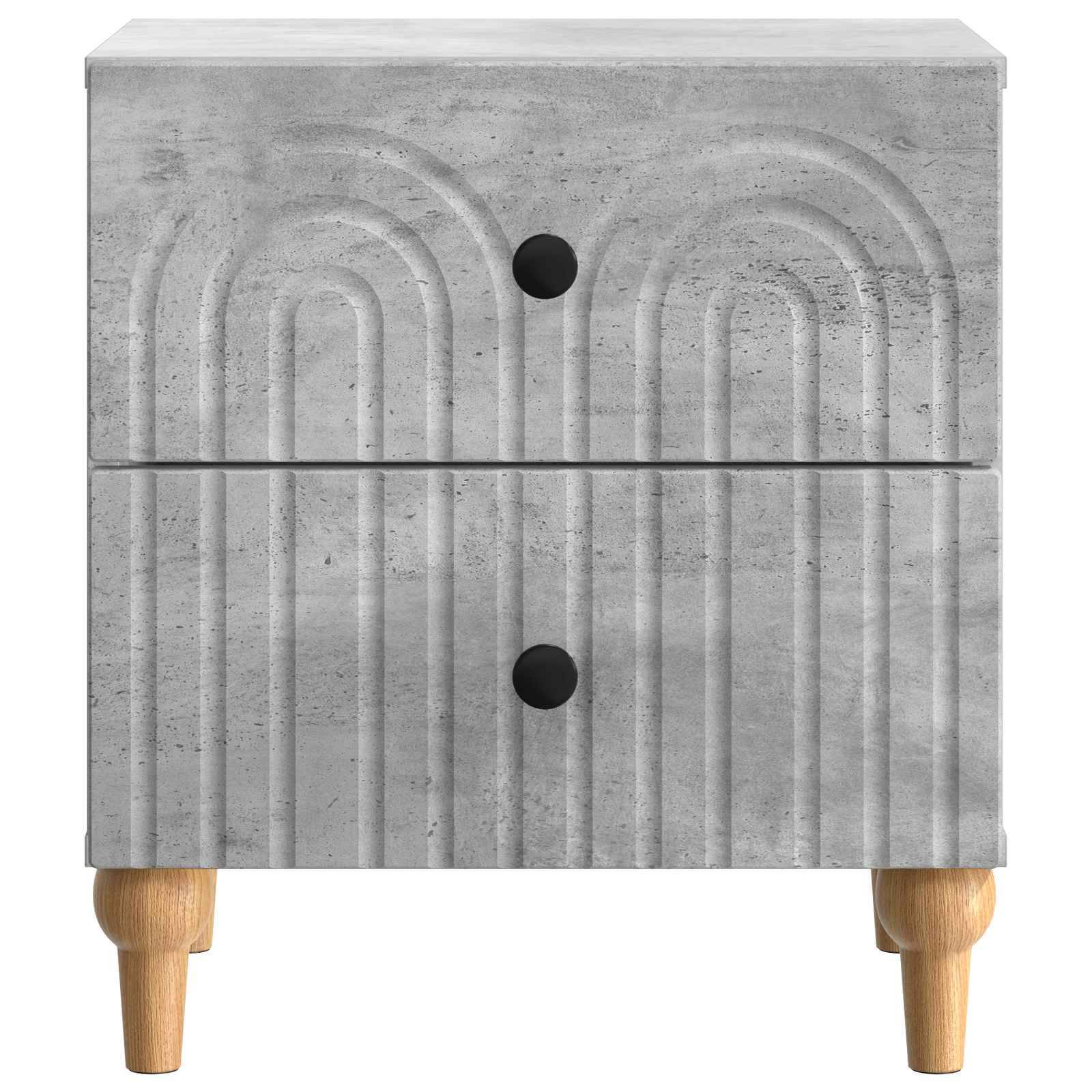 vidaXL Nachttisch Betongrau 43 x 34,5 x 48 cm Holzwerkstoff