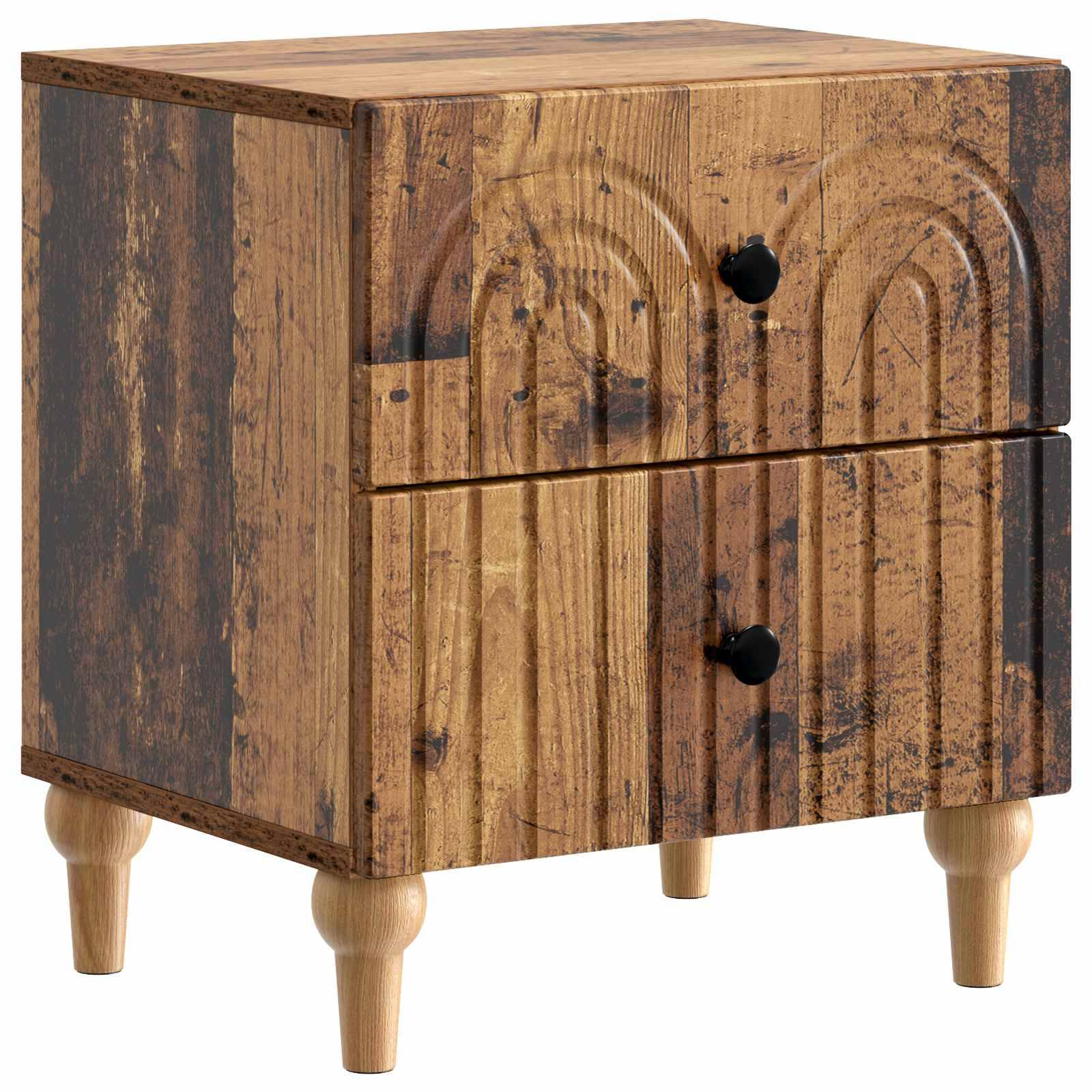 vidaXL Nachttisch Altholz 43 x 34,5 x 48 cm Holzwerkstoff