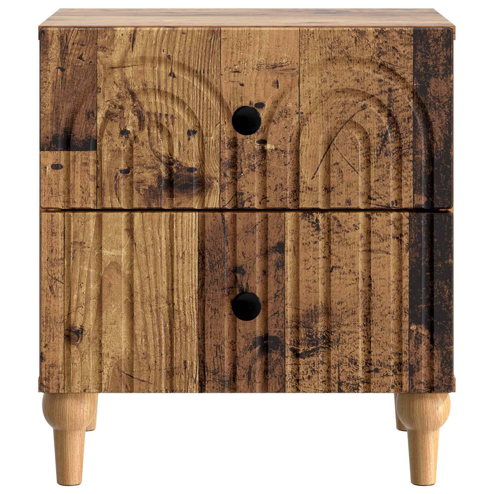 vidaXL Nachttisch Altholz 43 x 34,5 x 48 cm Holzwerkstoff