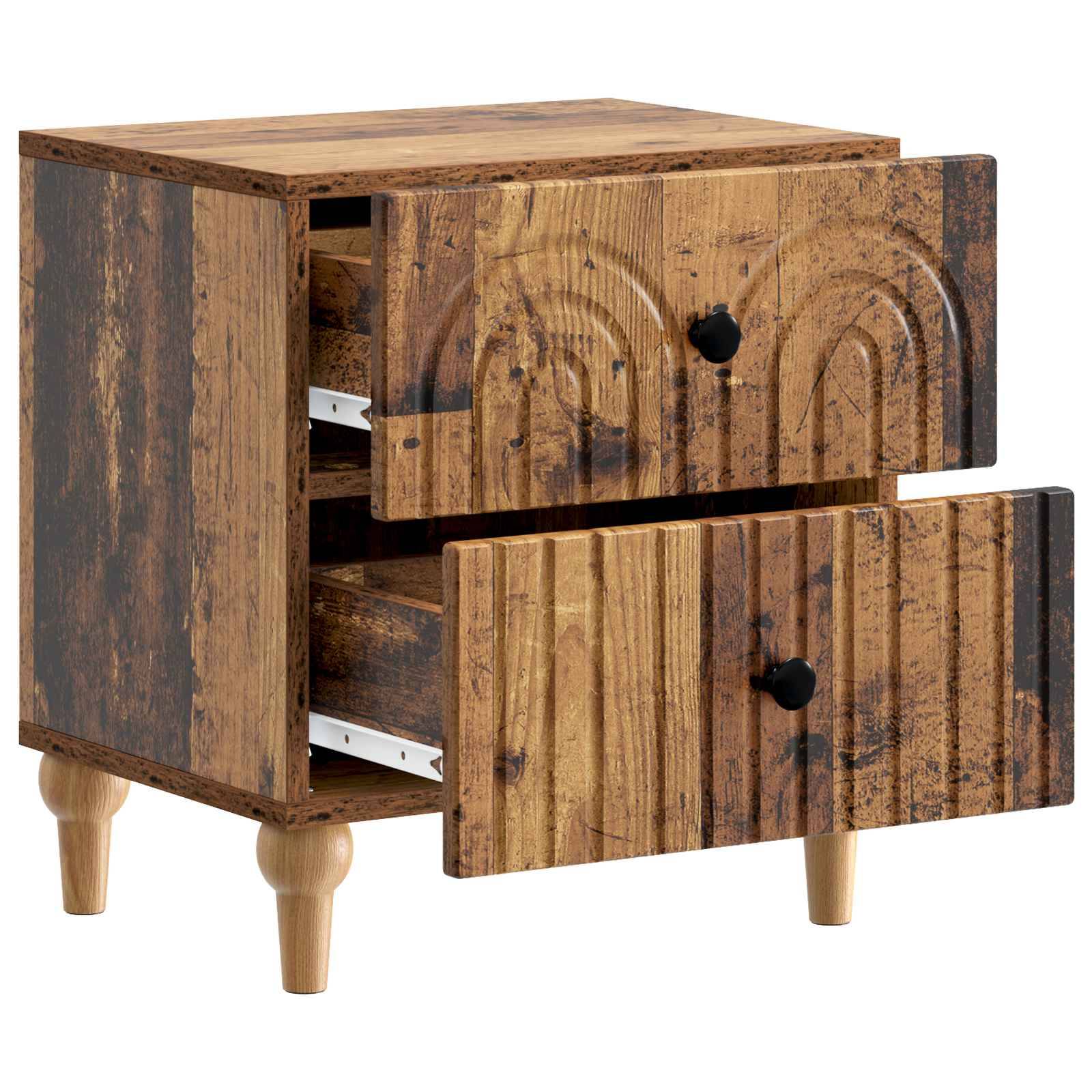 vidaXL Nachttisch Altholz 43 x 34,5 x 48 cm Holzwerkstoff