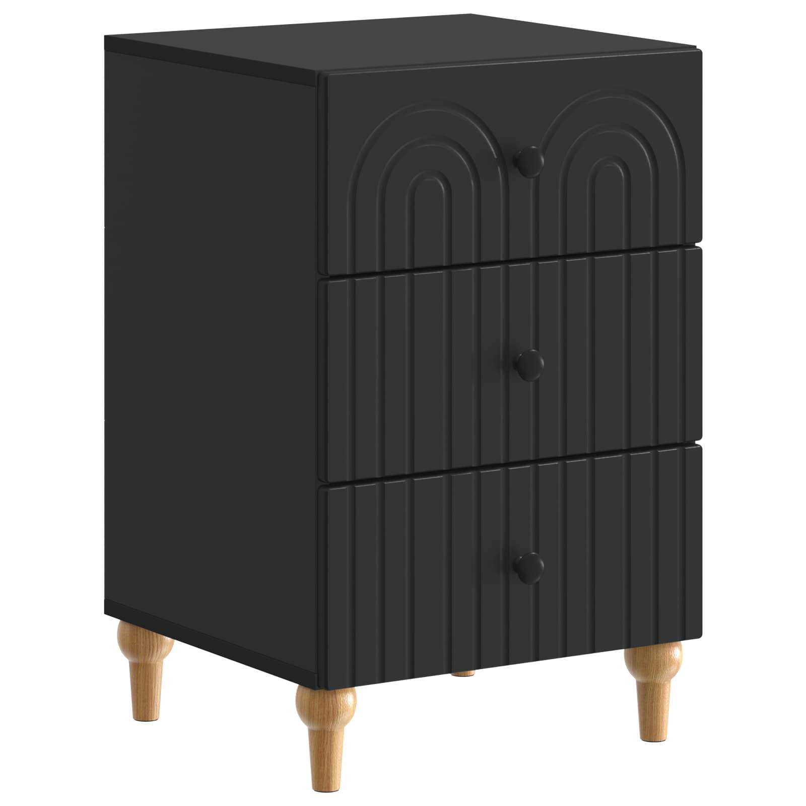 vidaXL Nachttisch Schwarz 43x 41 x 66,5 cm Holzwerkstoff