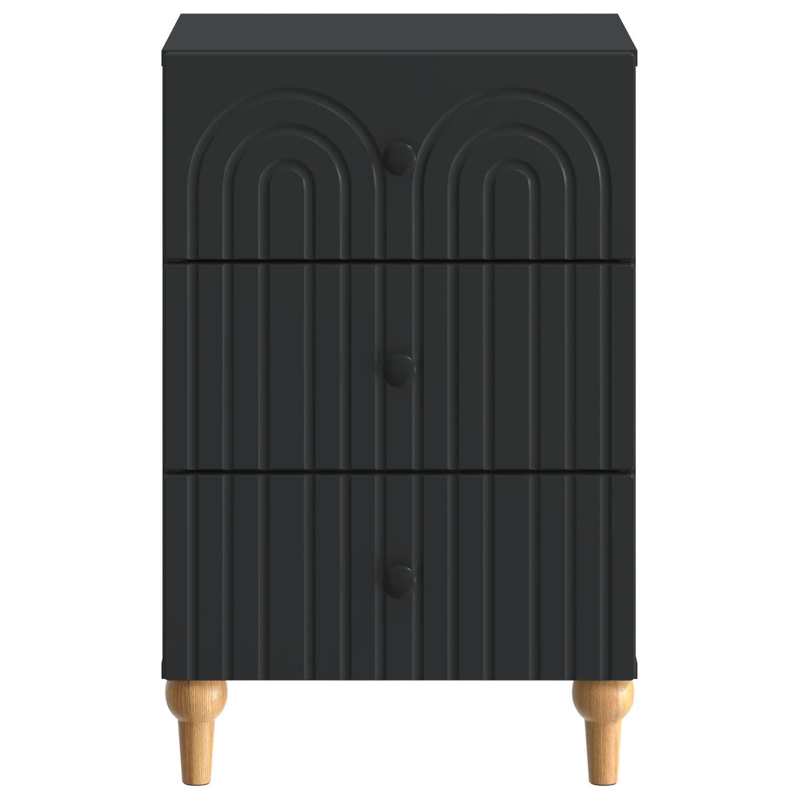 vidaXL Nachttisch Schwarz 43x 41 x 66,5 cm Holzwerkstoff