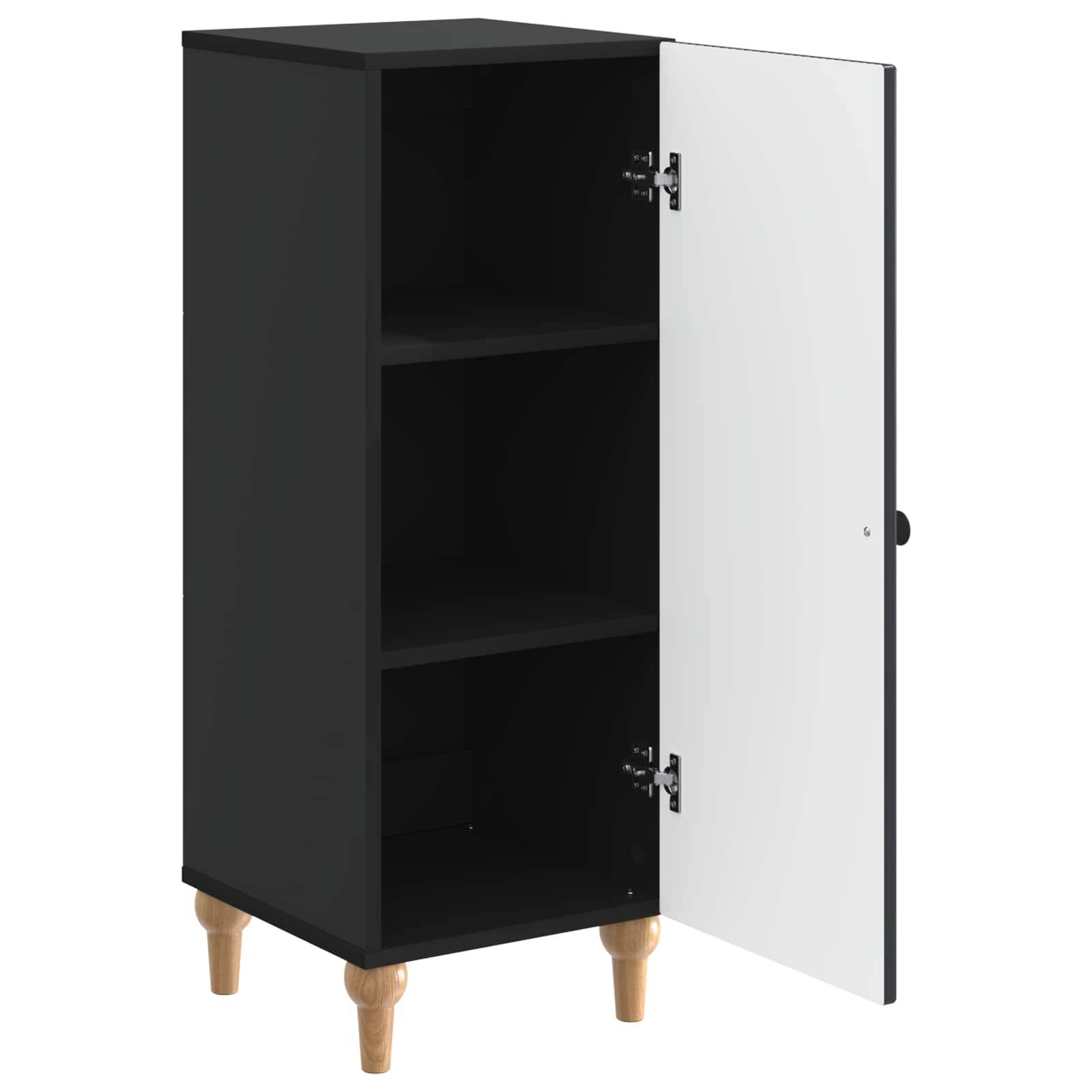 vidaXL Sideboard Schwarz 33 x 34,5 x 90 cm Holzwerkstoff