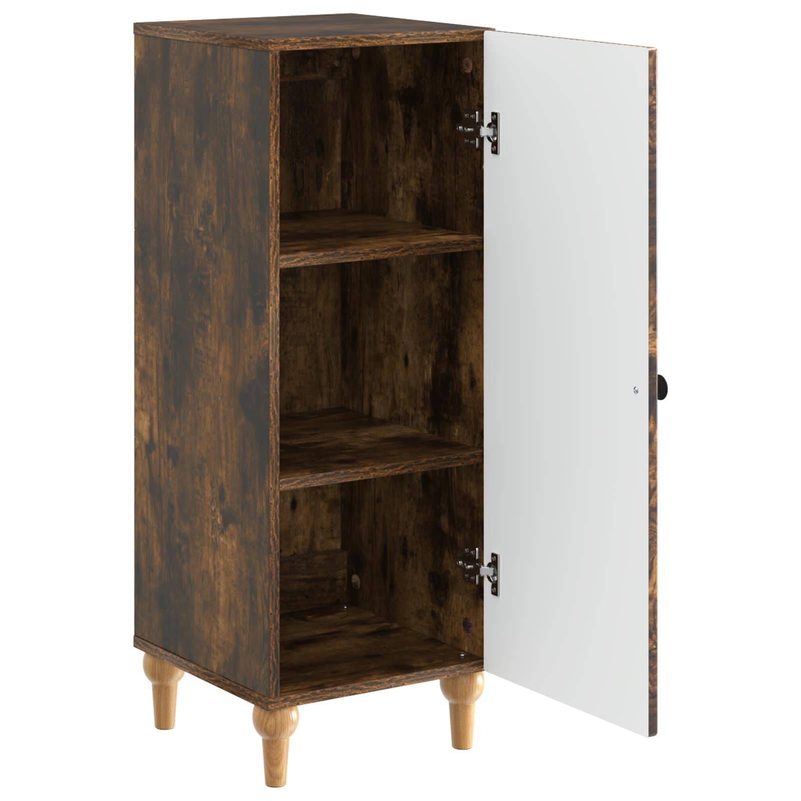 vidaXL Sideboard Geräucherte Eiche 33 x 34,5 x 90 cm Holzwerkstoff