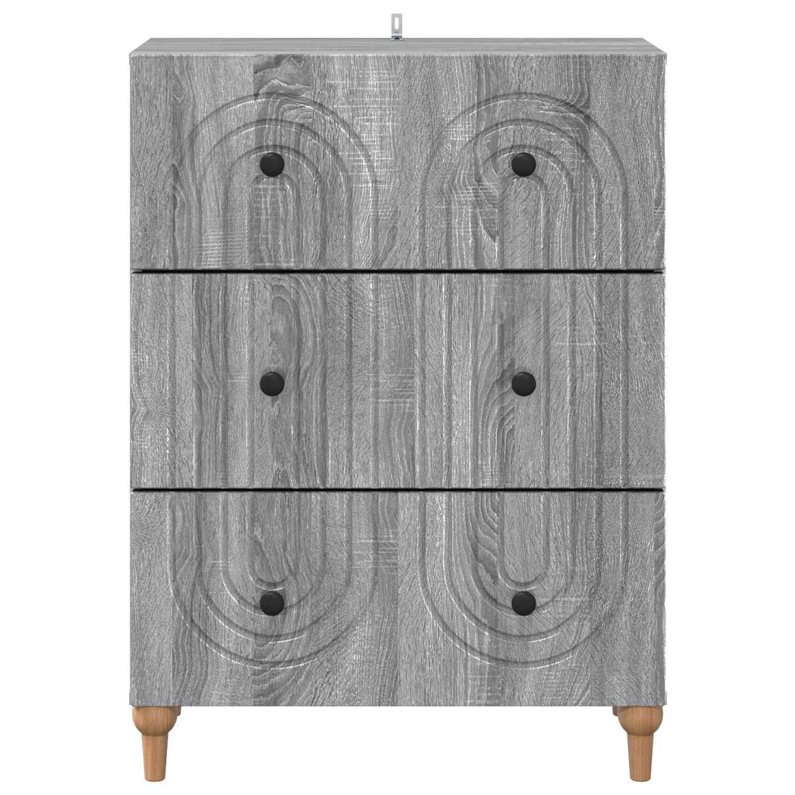 vidaXL Schubladenschrank Graues Sonoma 66 x 34,5 x 90 cm Holzwerkstoff