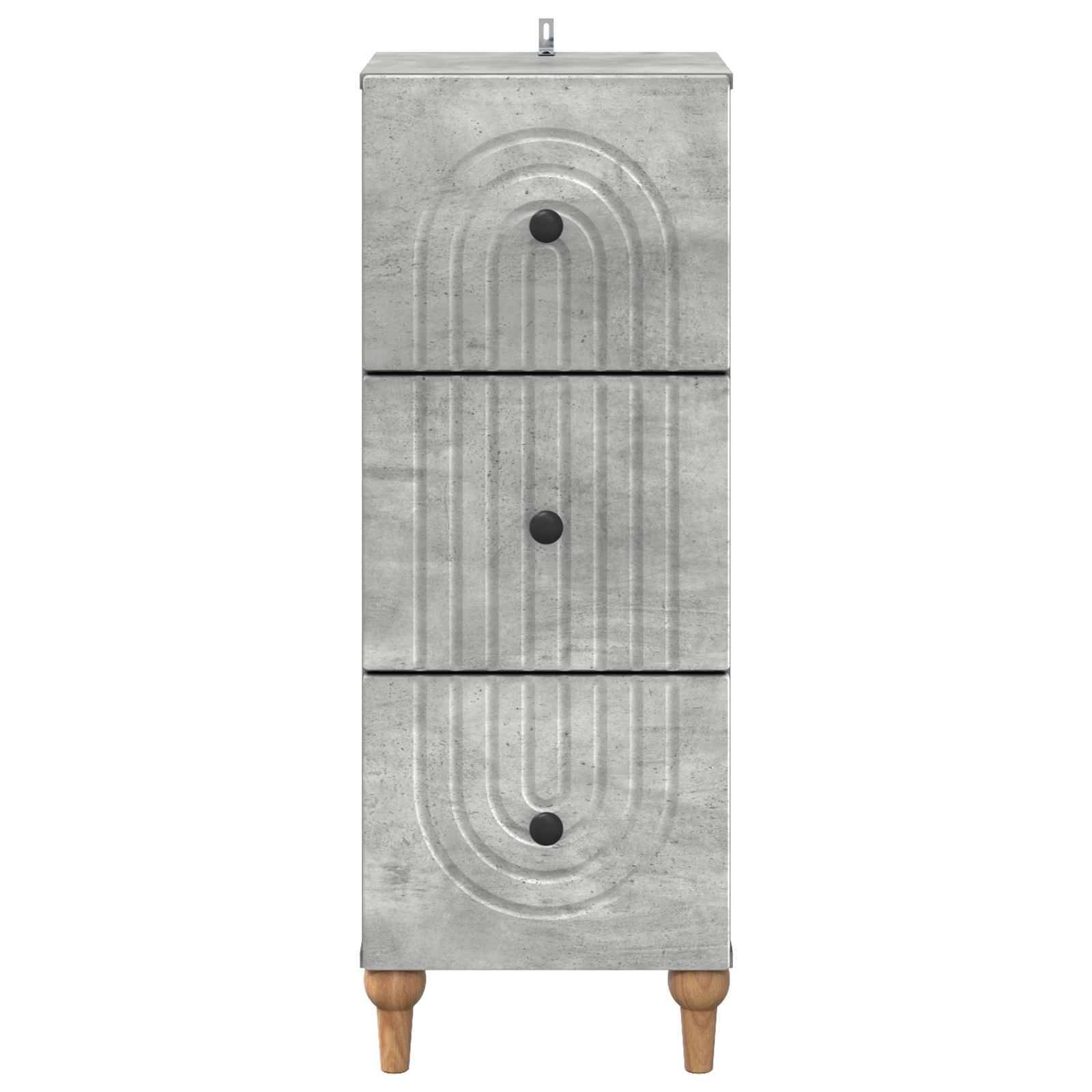 vidaXL Schubladenschrank Betongrau 33 x 34,5 x 90 cm Holzwerkstoff