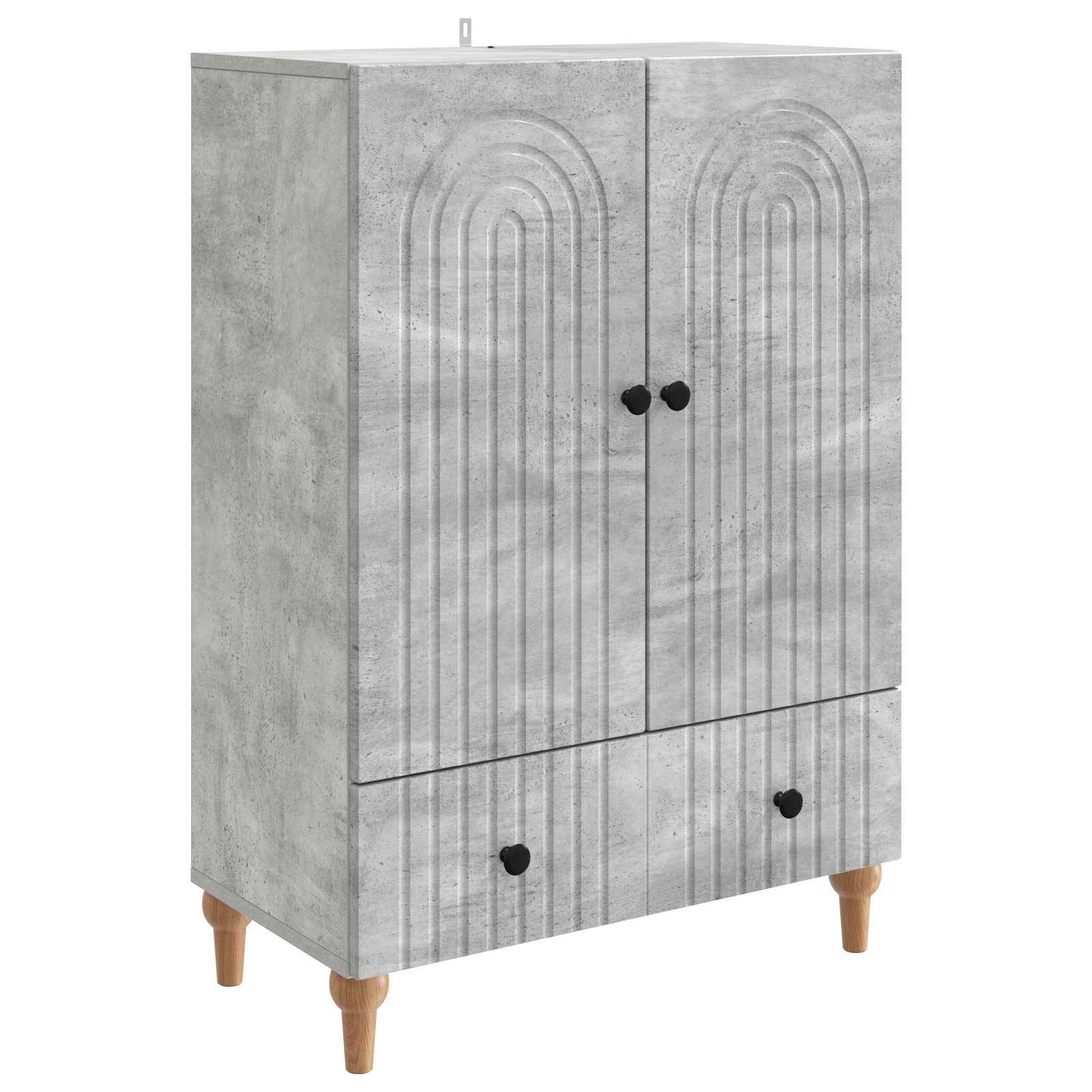 vidaXL Sideboard Betongrau 66 x 34,5 x 95 cm Holzwerkstoff